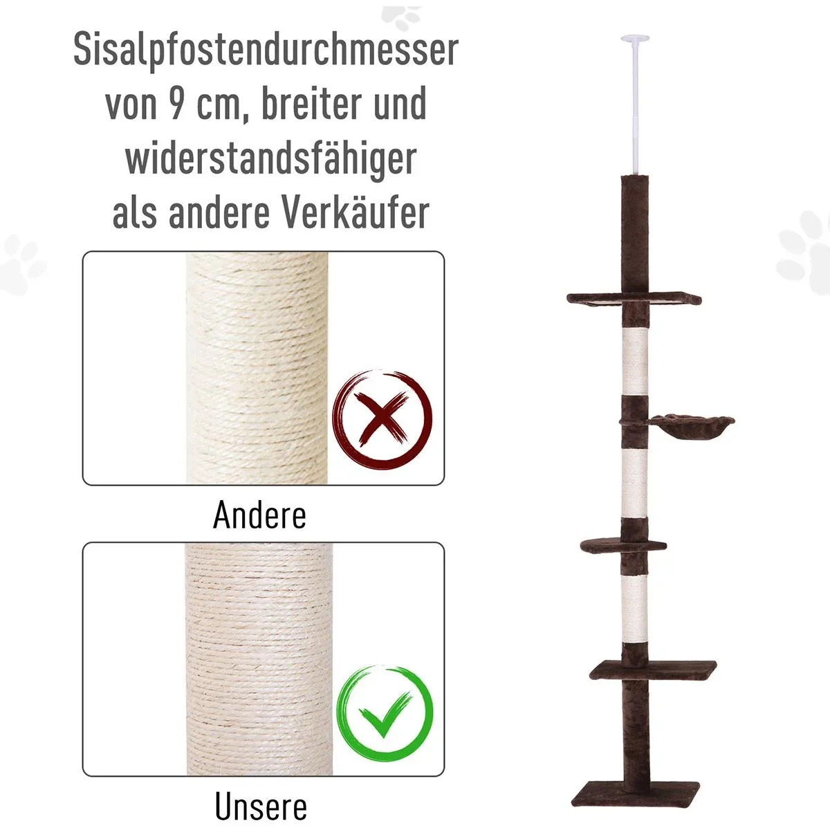 Kratzbaum höhenverstellbar beige - 5