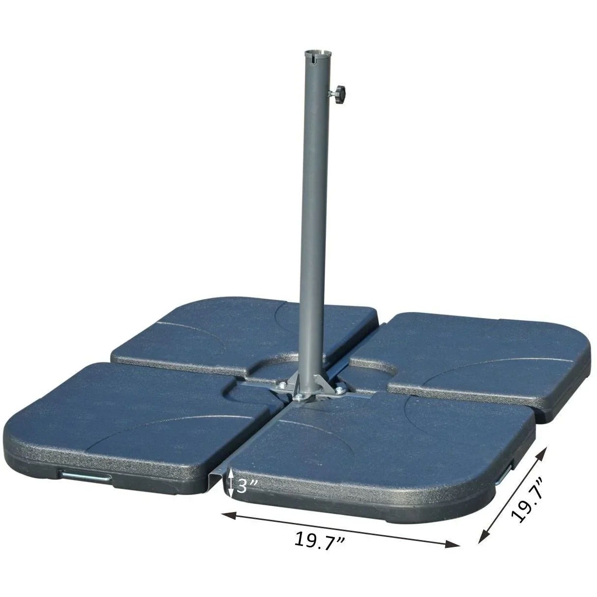 Behälter für Bodenkreuz befüllbar Sonnenschirmständer - 0
