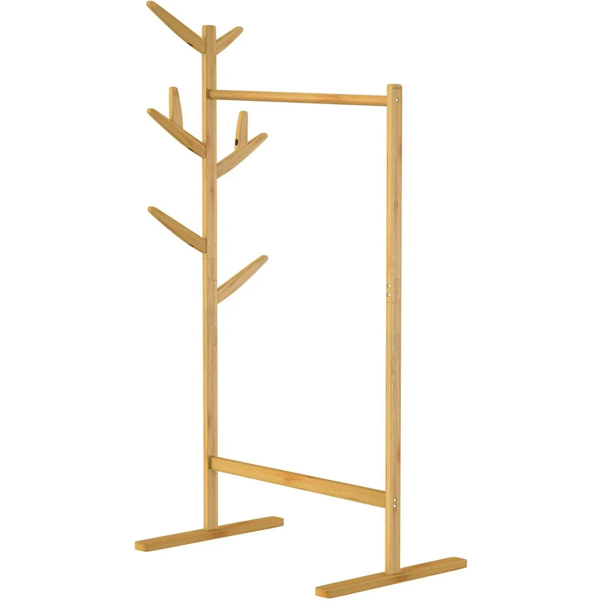 Kleiderbügel aus Bambus mit 8 Haken - 2