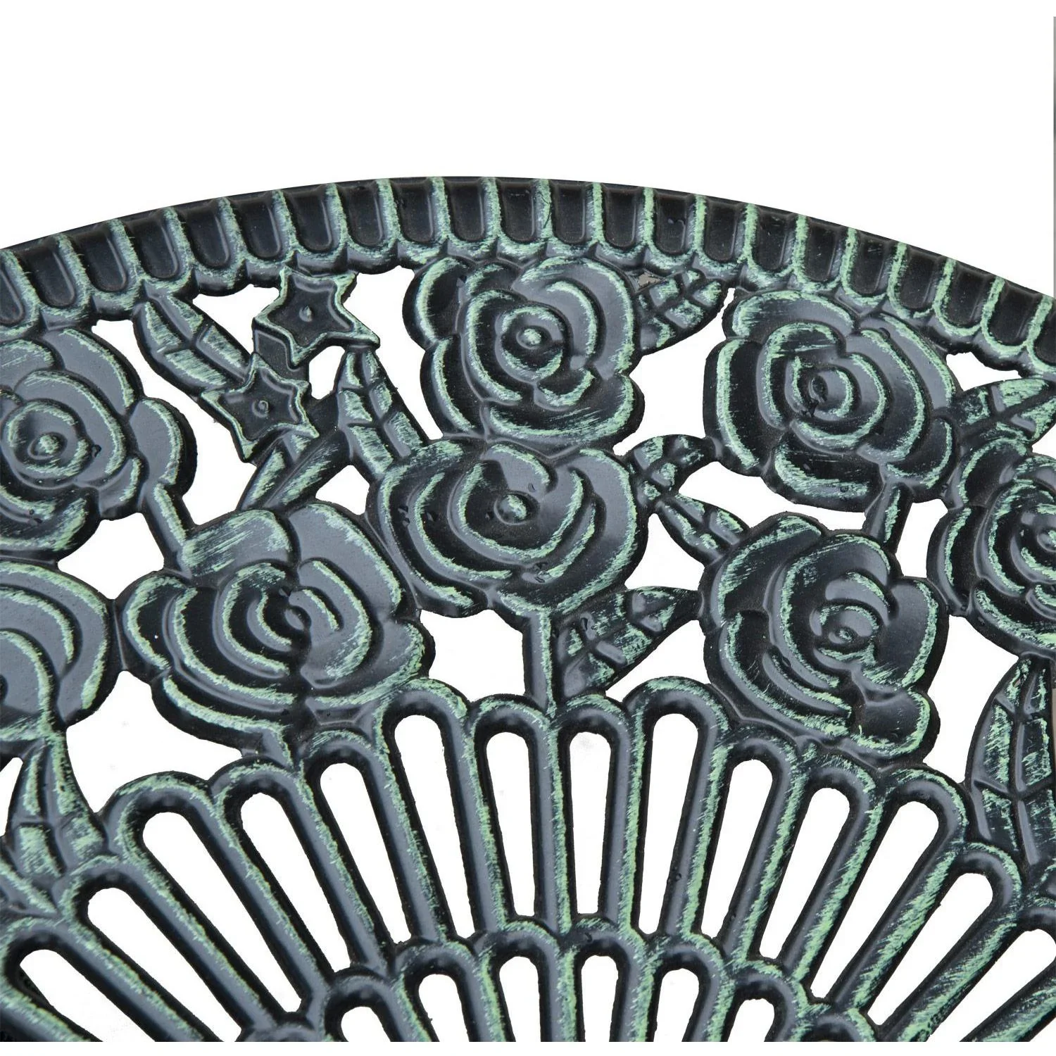 Bistroset Balkon 3-tlg. Gussaluminium Antik Grün - 4