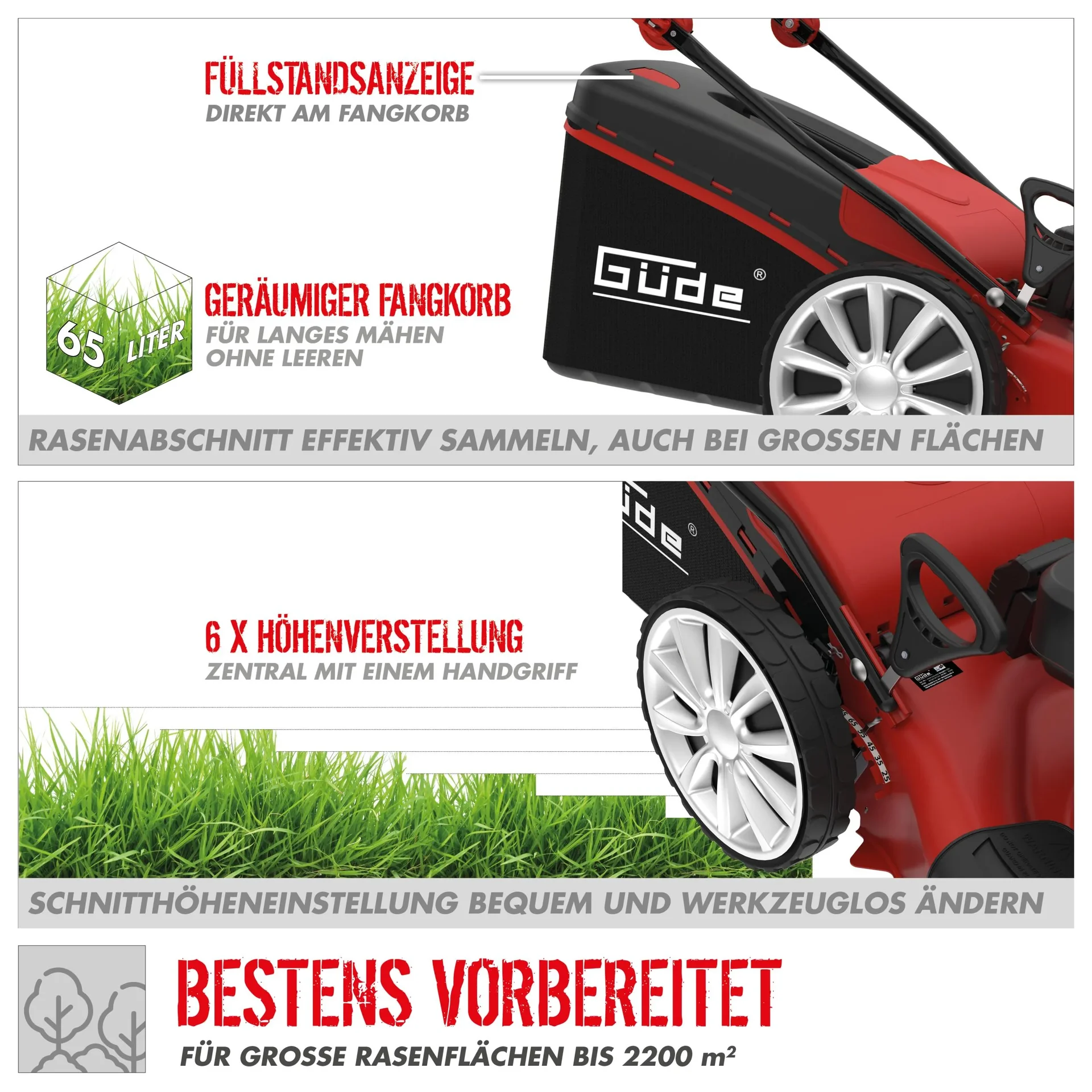 Rasenmäher Big Wheeler 554.1 R LI-ES - 4,8 PS - 55 cm - 3