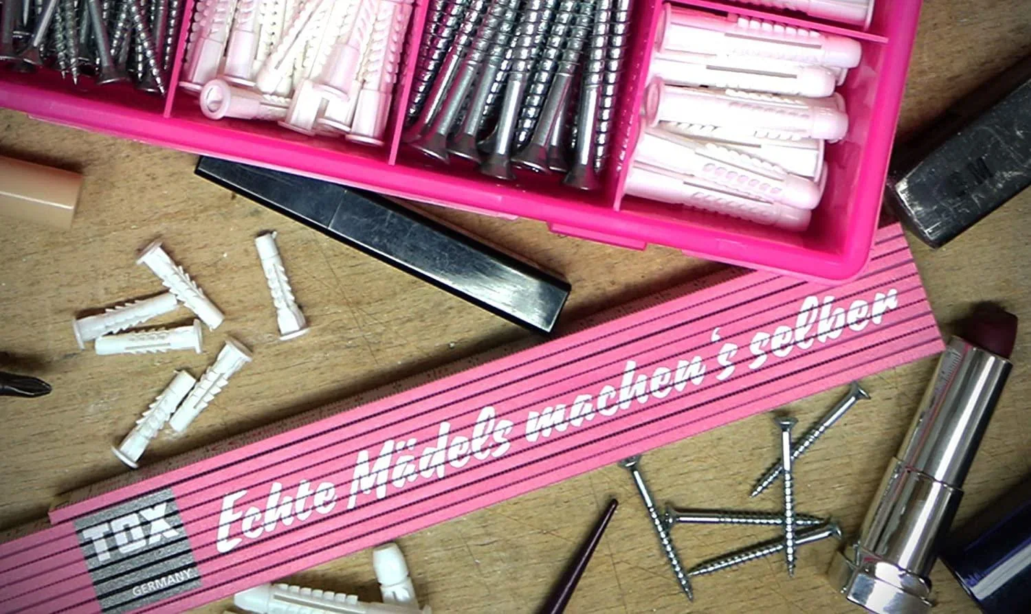 Meterstab 2 m "Echte Mädels machens Selbst" - 1