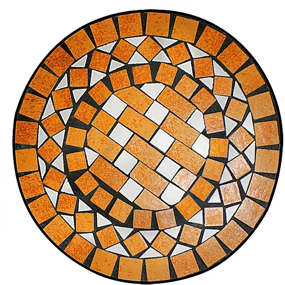 Mosaik-Tisch - 62 x 34 cm - braun - 0