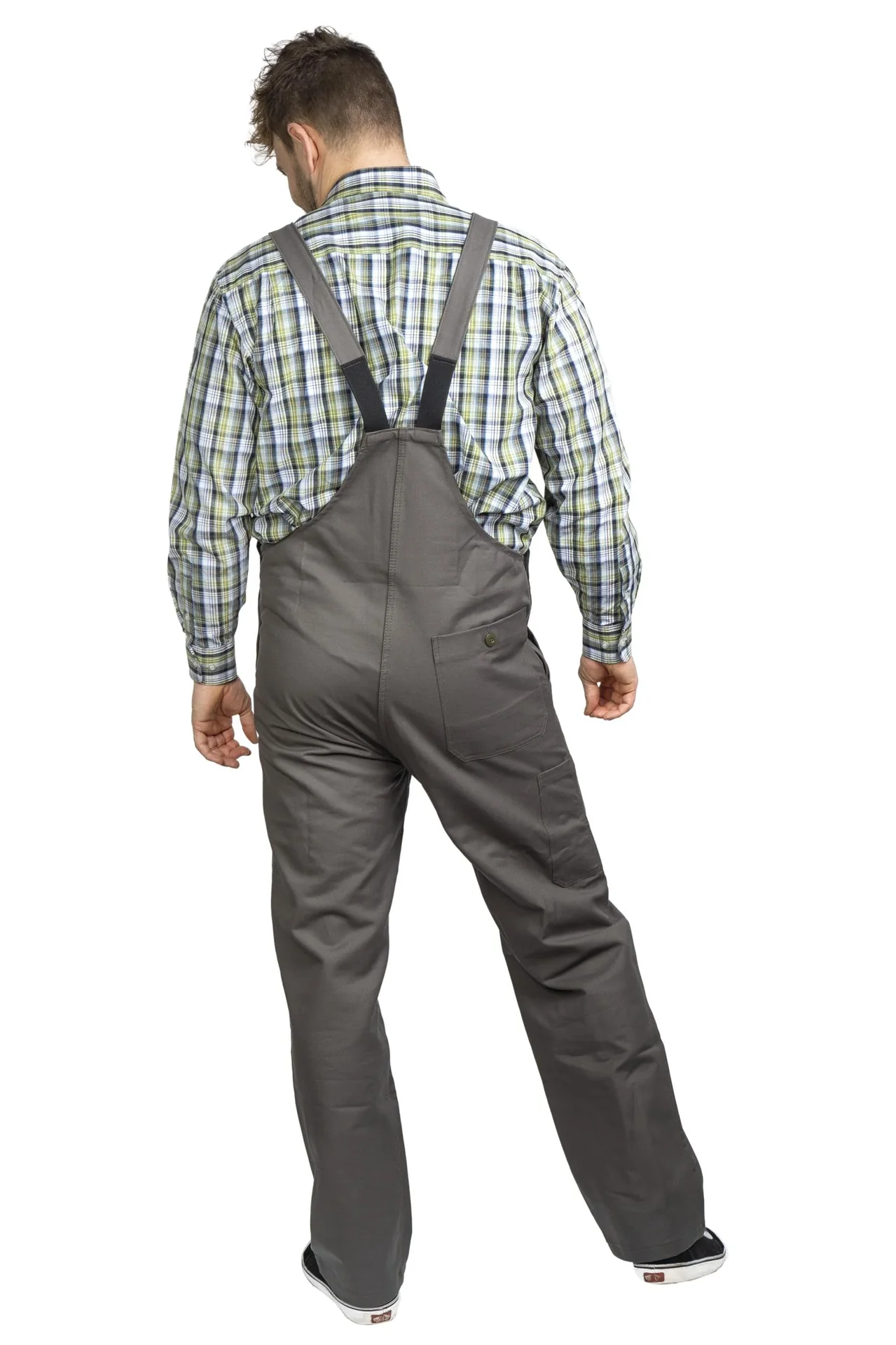 Moleskin Latzhose, Farbe oliv, Gr.48 - 3