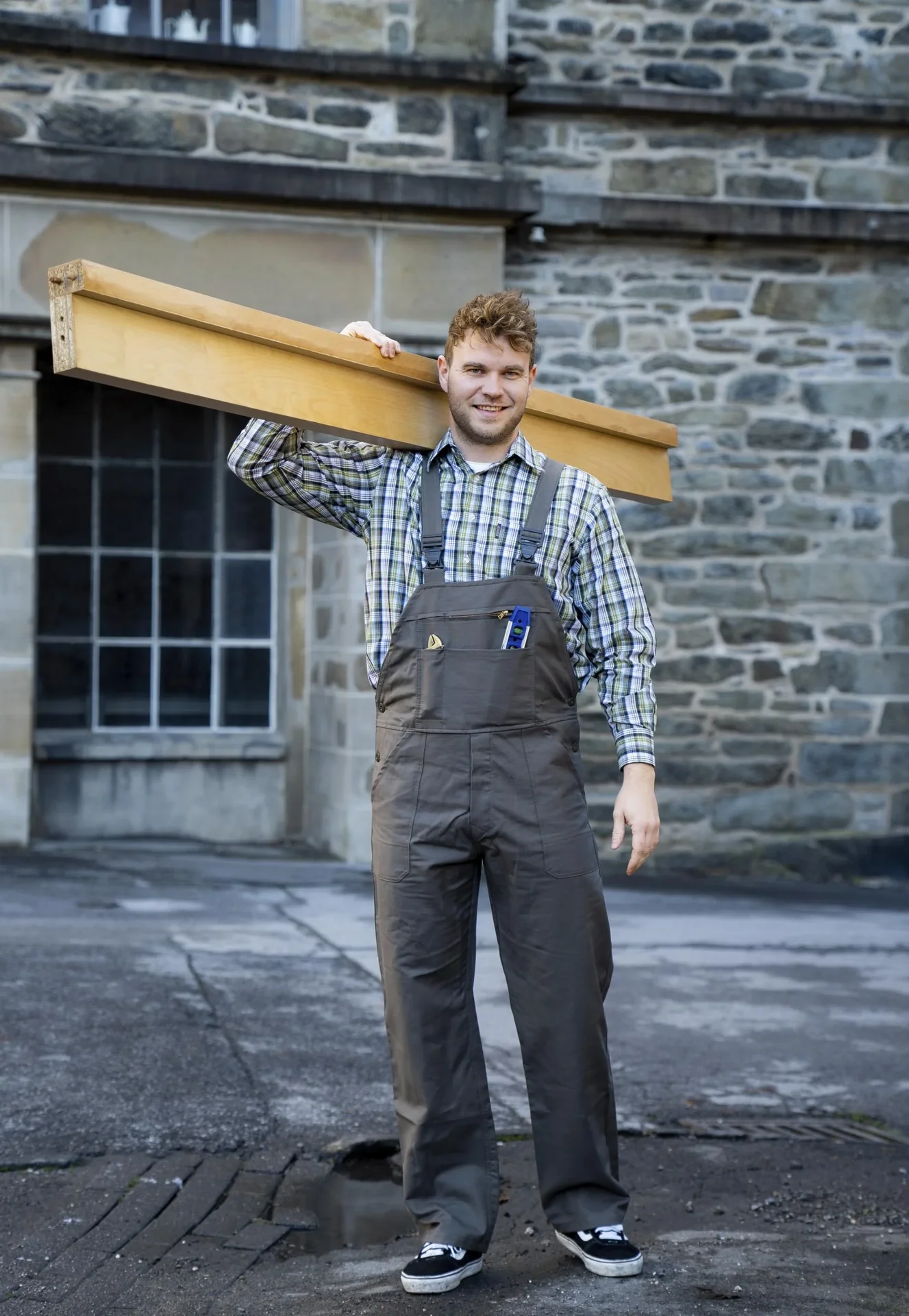 Moleskin Latzhose, Farbe oliv, Gr.48 - 8