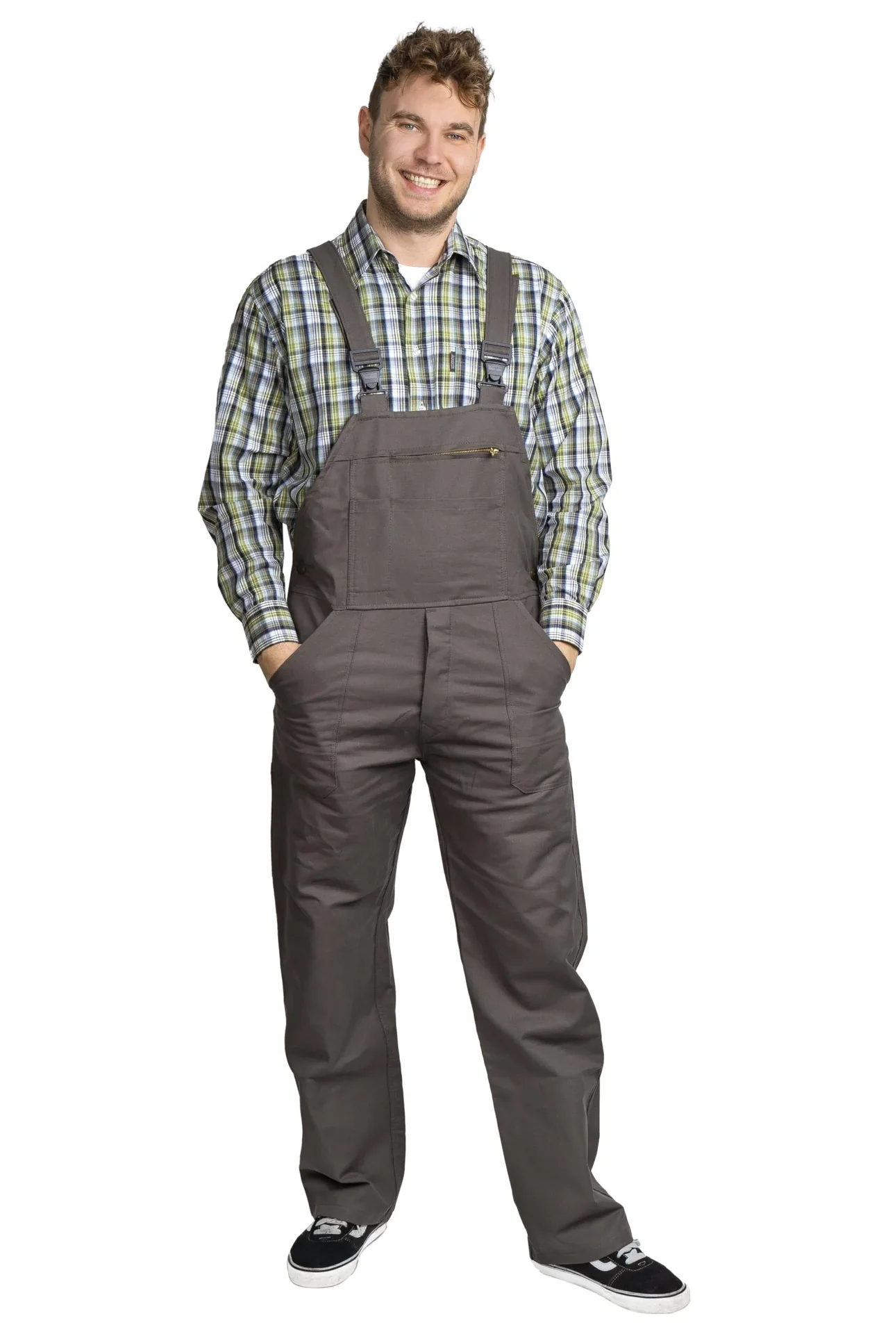 Moleskin Latzhose, Farbe oliv, Gr.48 - 11