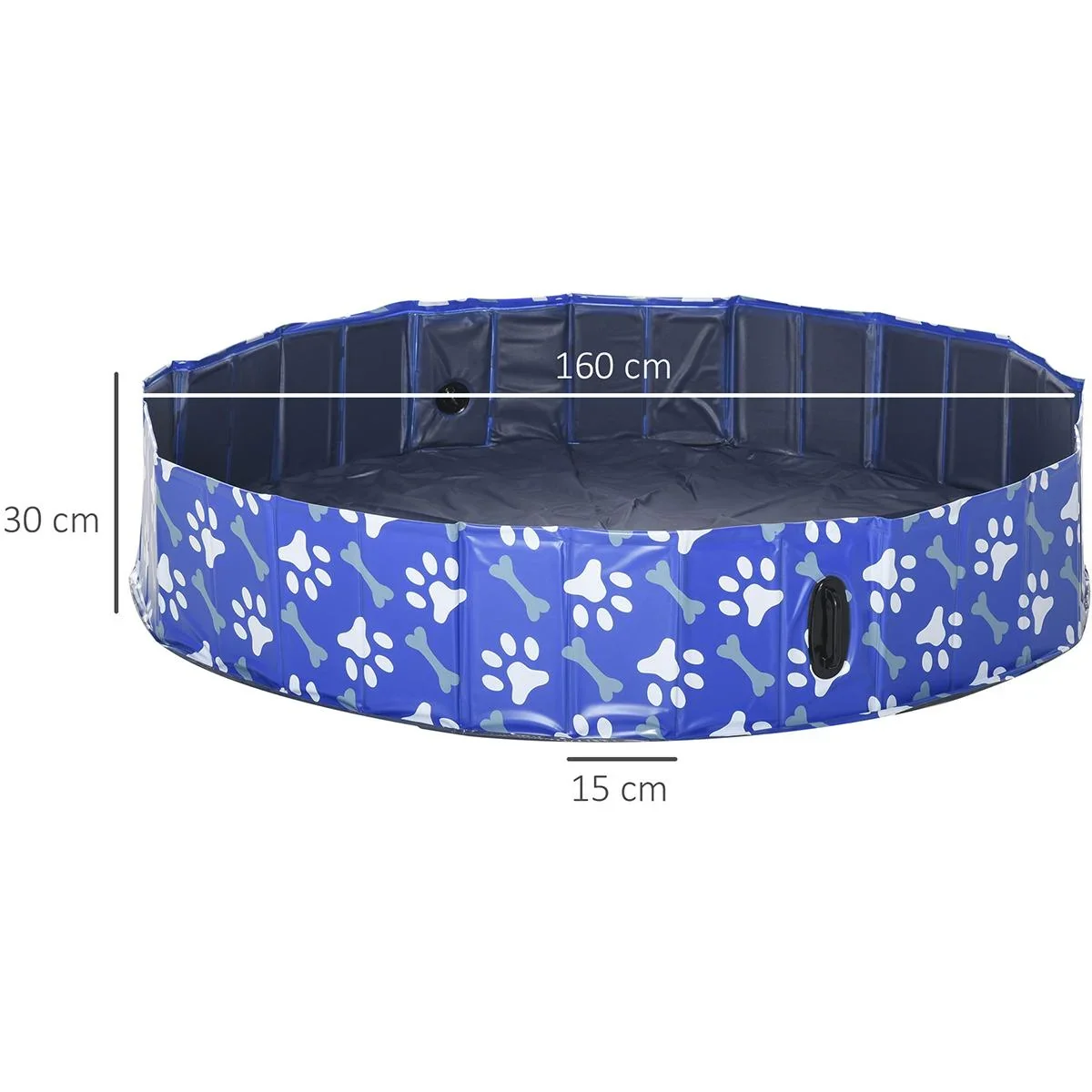 Hundepool mit Wasserablassventil blau - 6