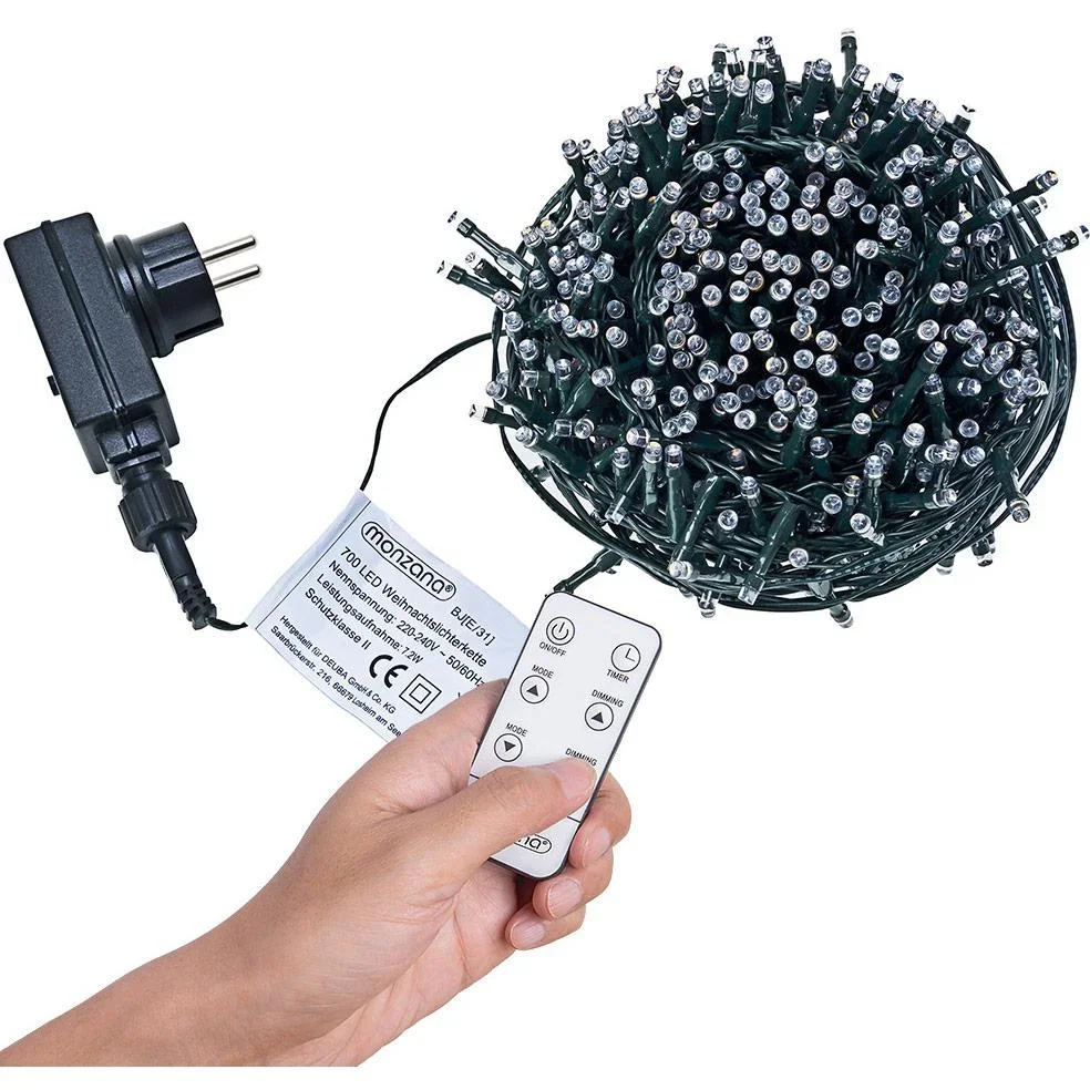 LED-Weihnachtsbeleuchtung 14m mit 700 LEDs für den Innen- und Außenbereich Multicolor inkl. Fernbedienung - 0