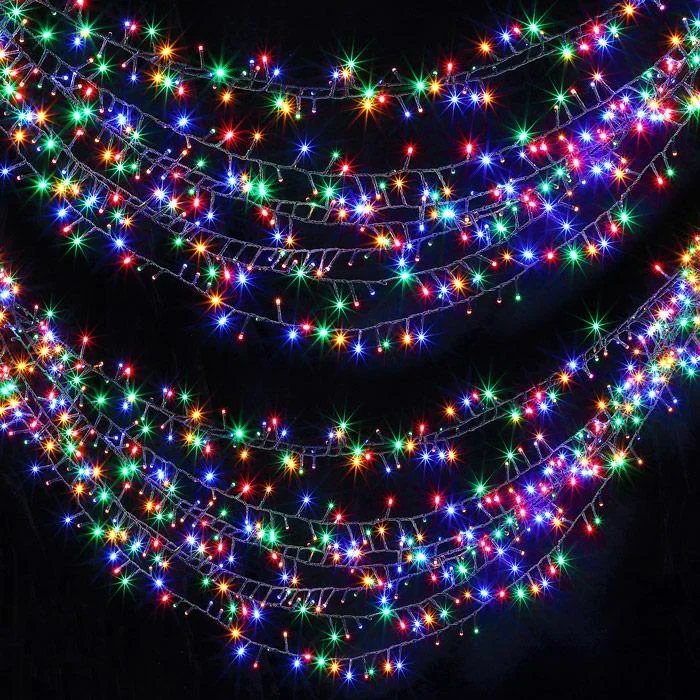 LED-Weihnachtsbeleuchtung 14m mit 700 LEDs für den Innen- und Außenbereich Multicolor inkl. Fernbedienung - 1