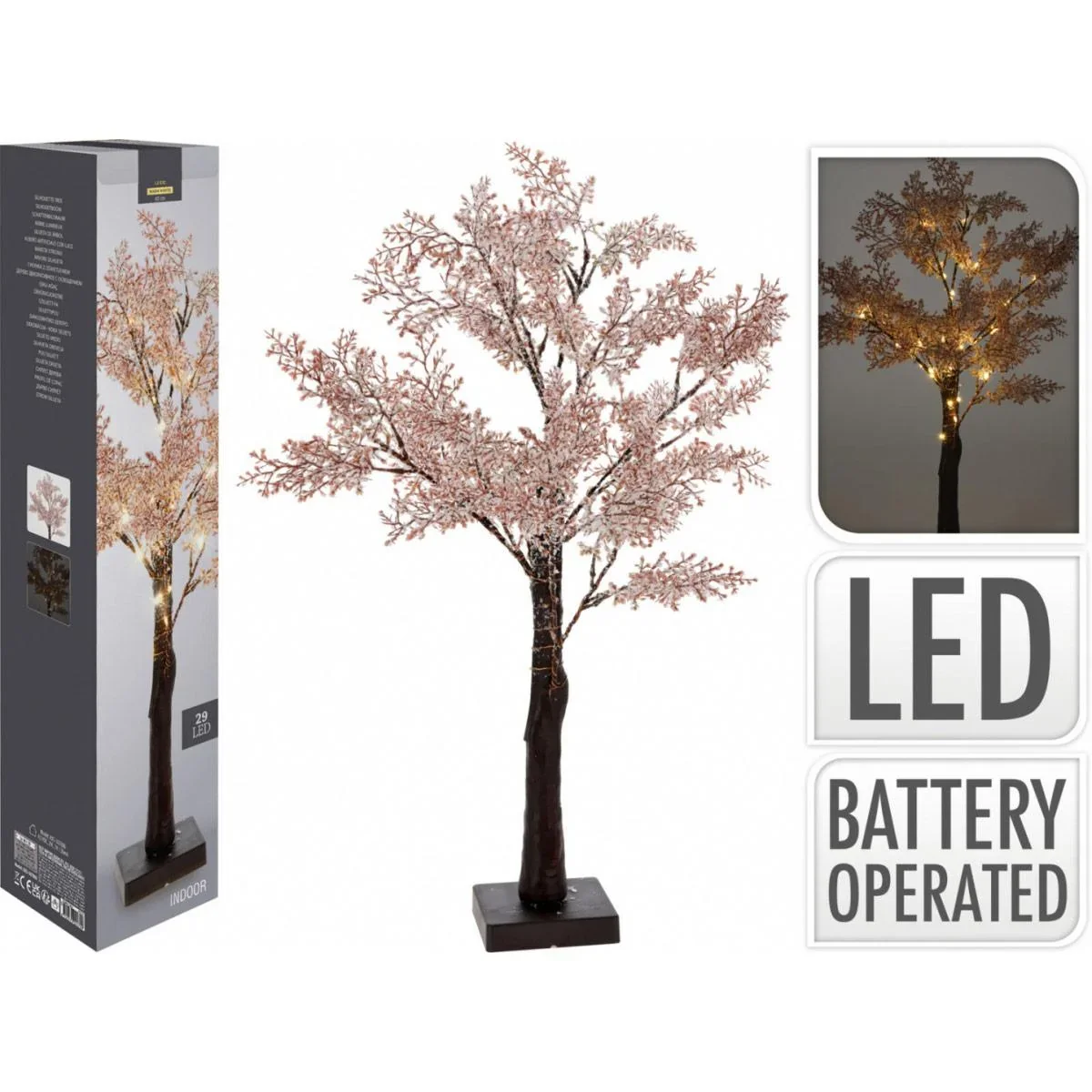 Beleuchteter Weihnachtsbaum - mit 29 LED - Höhe 60 cm - 1