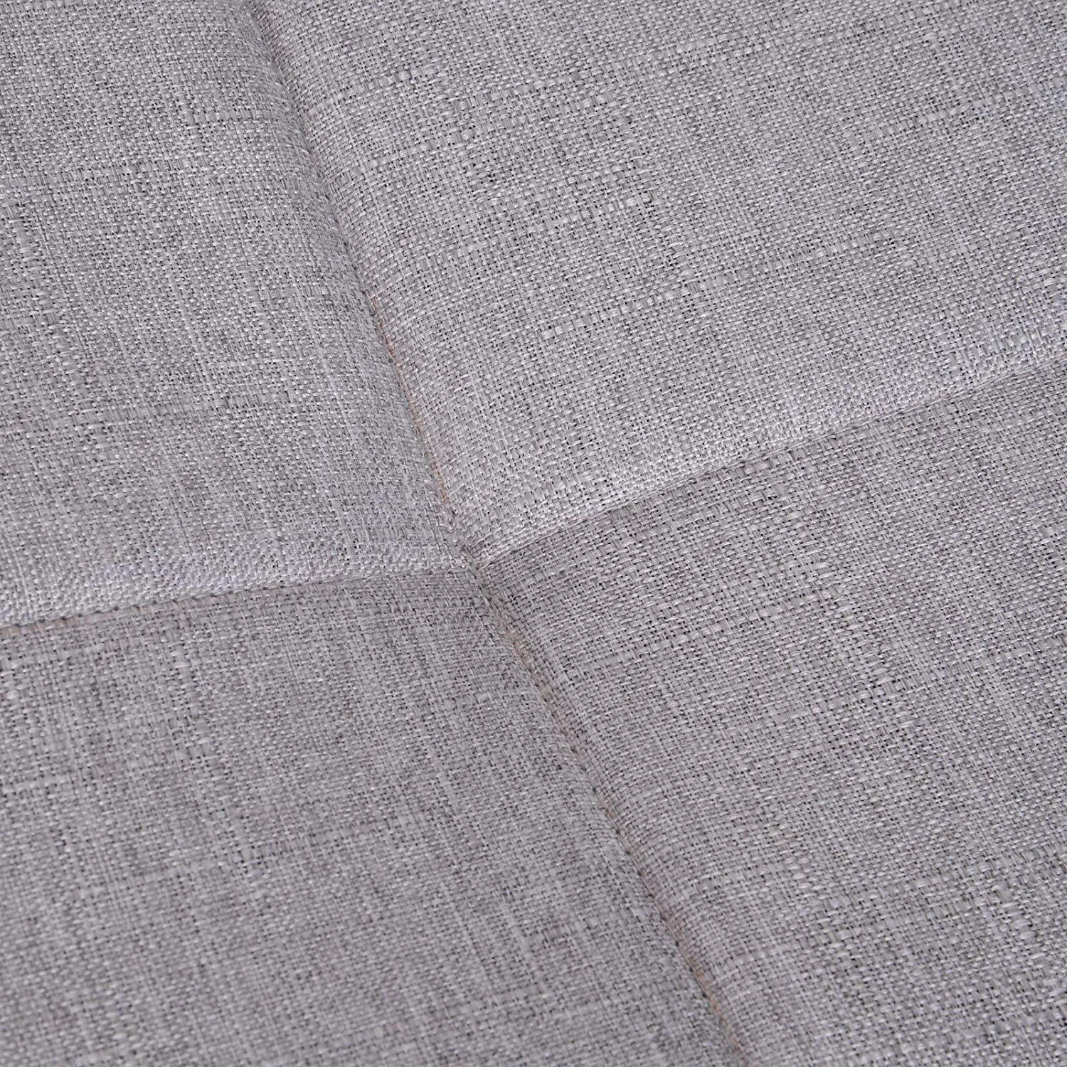 Sitzkissen Polsterstuhl Bodensessel ohne Beine mit Lehne 5-stufig verstellbar Leinen Metallgestell Hellgrau 63 x T65 x 6 - 1