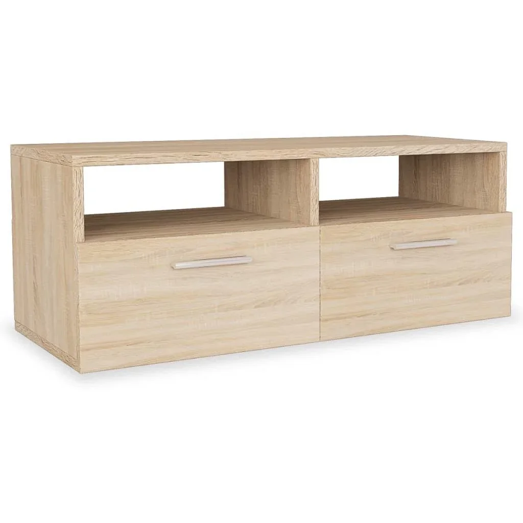 TV-Schrank 95x35x36 cm Spanplatte Eiche Farbe - 0