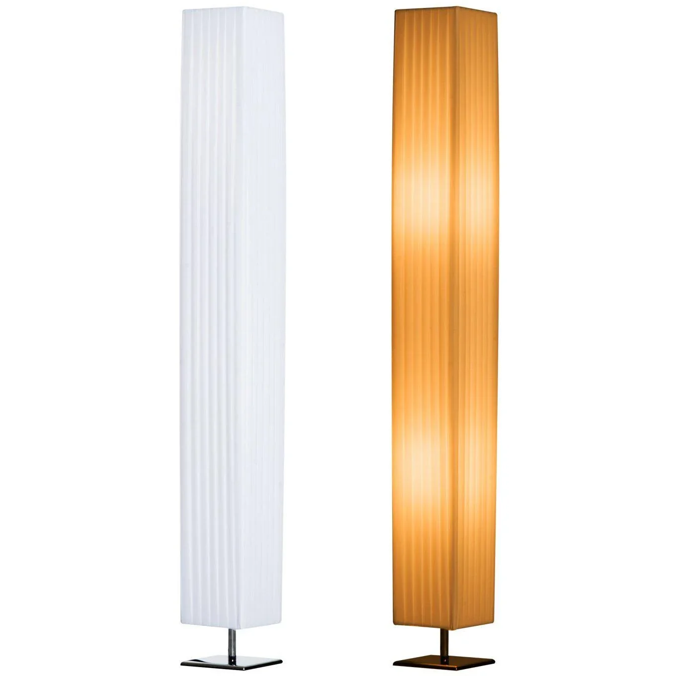 Stehlampe Wohnzimmer E27 Edelstahl 120cm Weiß - 3
