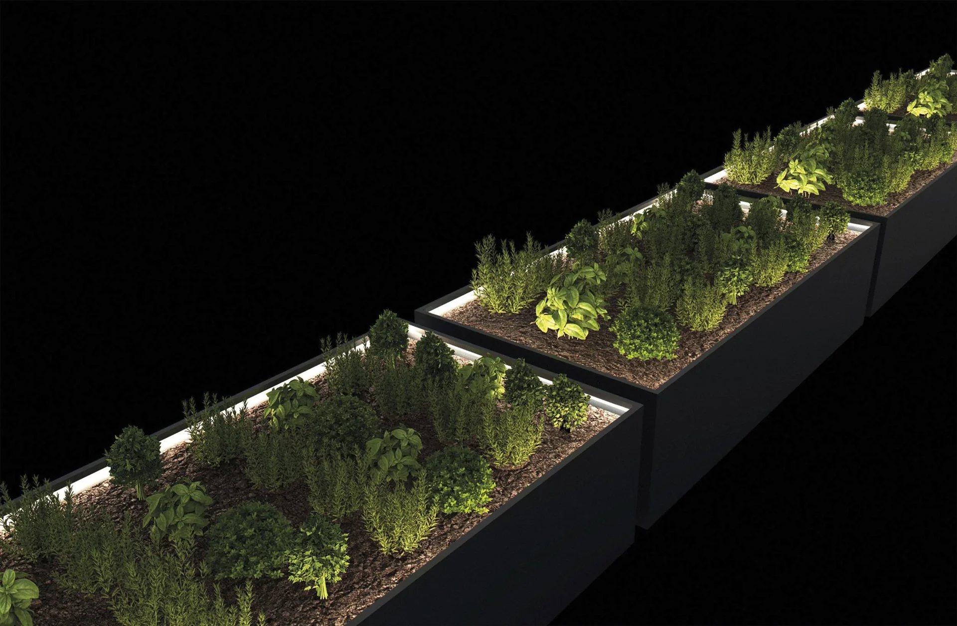 Pflanzkasten 150 x 100 x 50 anthrazit - 3