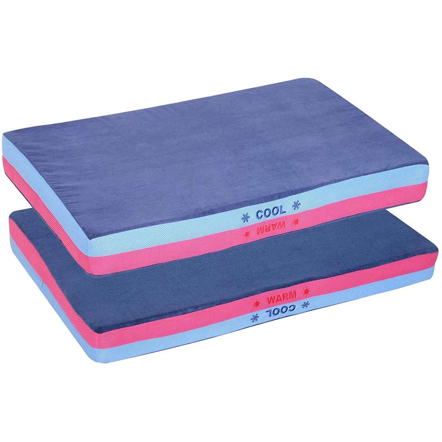 Hundebett Hundekissen Wendekissen Hundedecke für Haustiere Memory Foam Blau 88 x 56 x 10 cm - 3