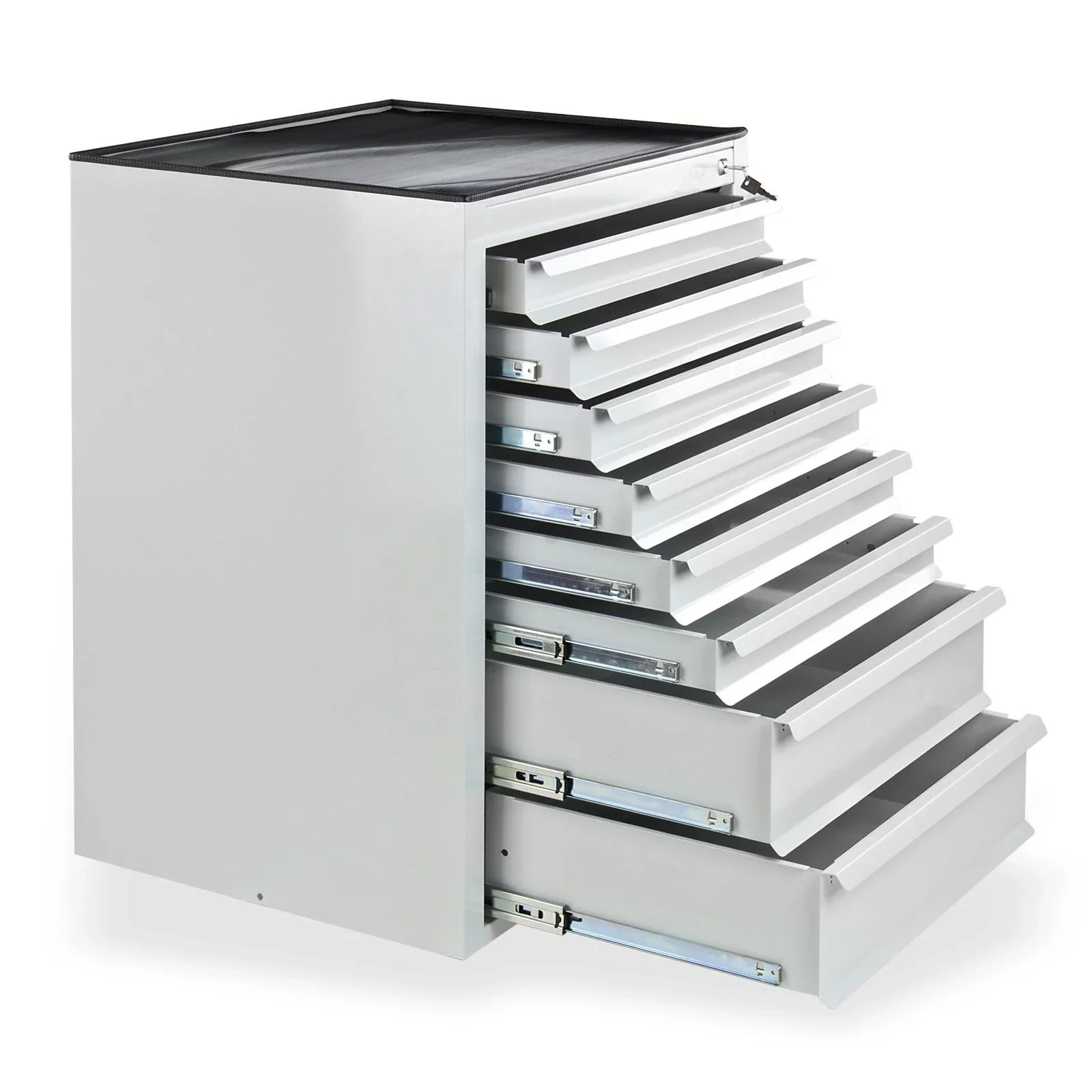 Schubladenschrank / Werkzeugschrank mammut, 8 Schubladen, RAL 7035 - 0