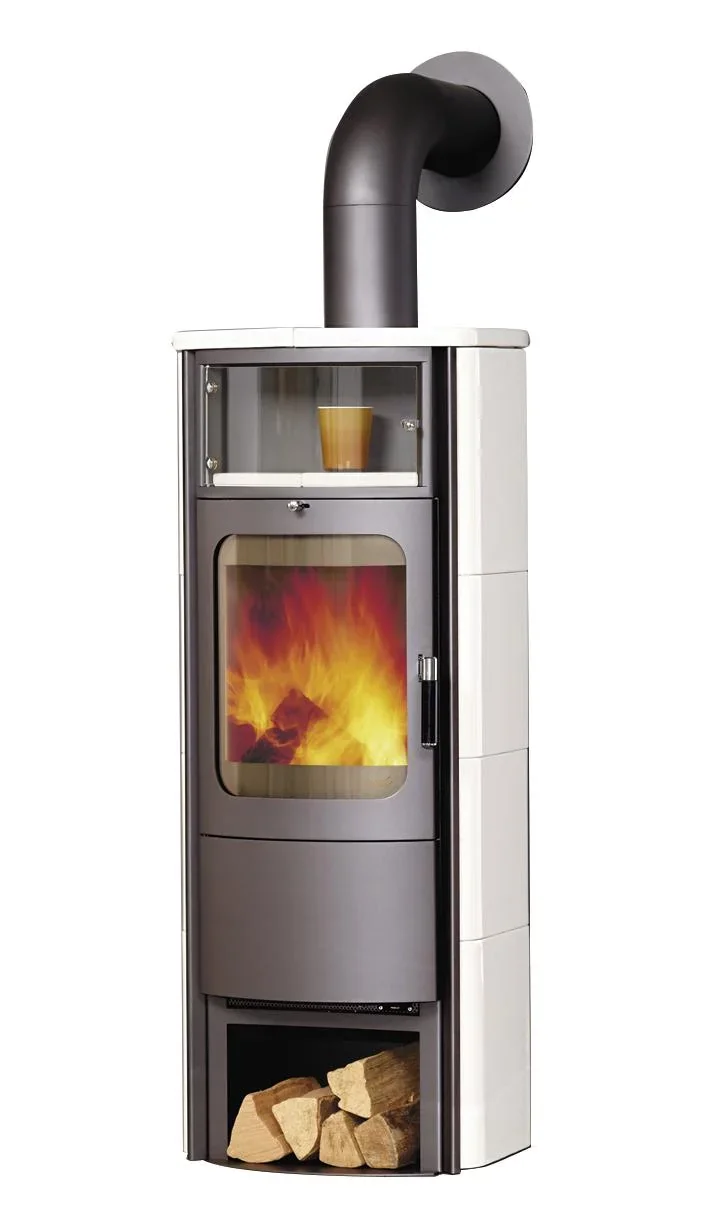 Kaminofen Opera-B Grande(7 kW) creme-weiss, Dauerbrand, Automatik - 0