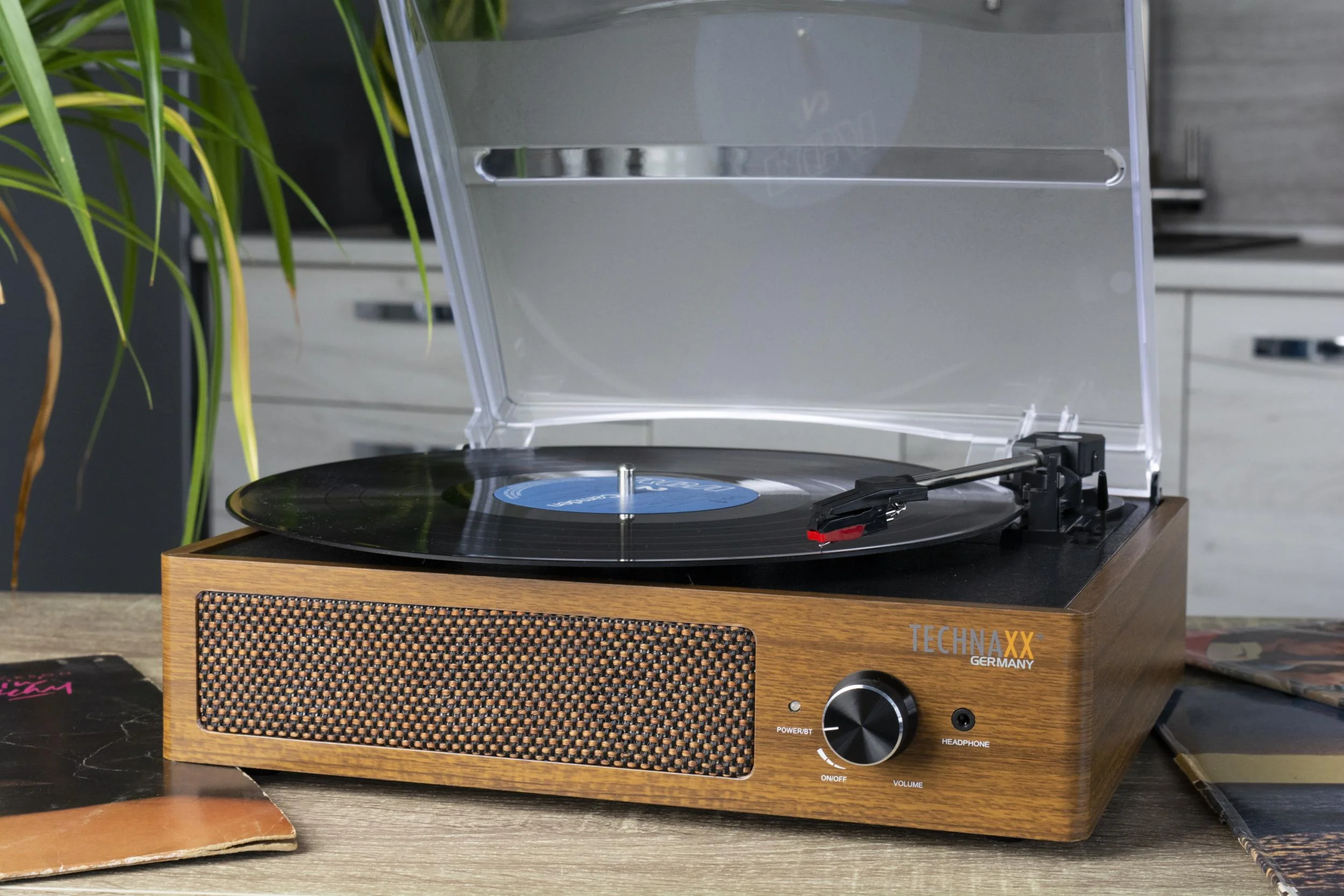 Retro Plattenspieler mit Aufnahmefunktion, Bluetooth - 0
