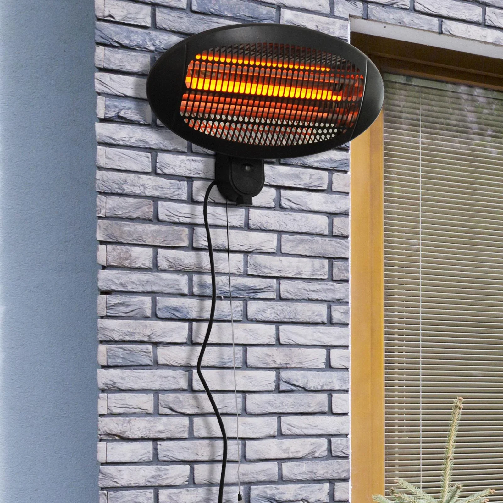 Heizstrahler Terrassenheizer Quartz elektrisch 650W/1300W/2000W - 1