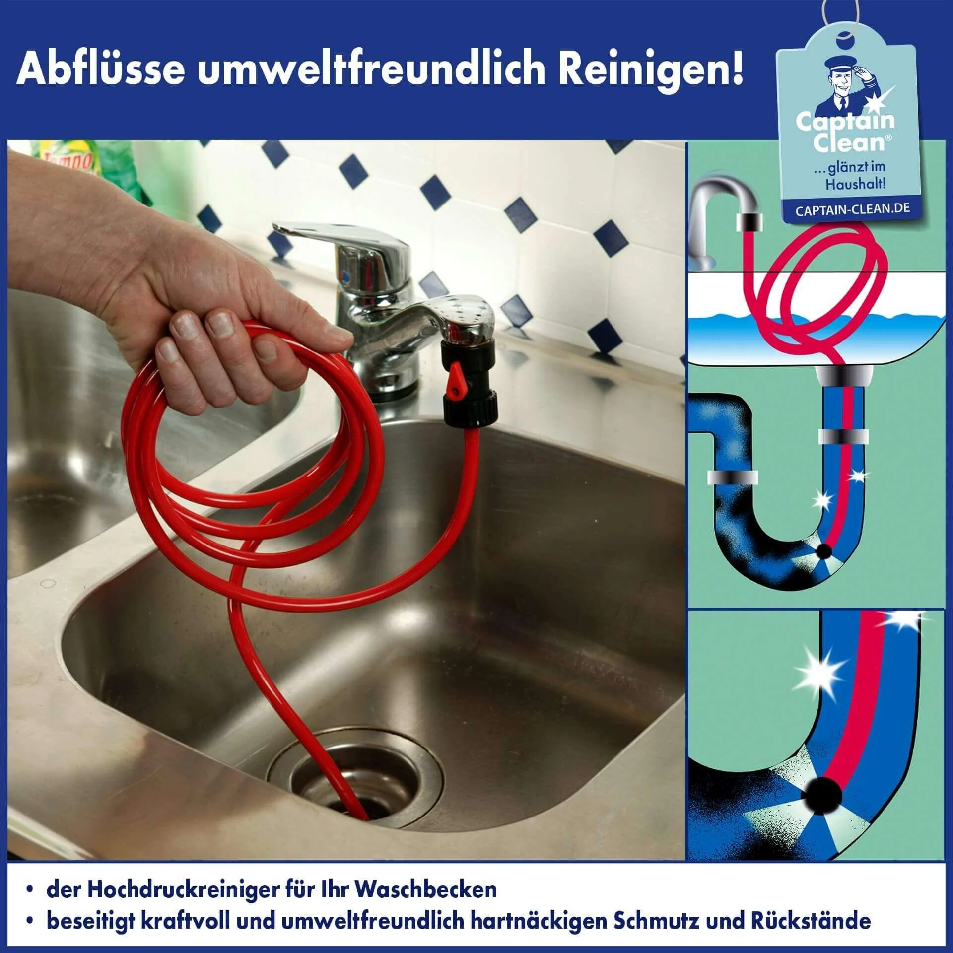 Rohrfrei-Schlauch „Rohrfrei-Power“, mit Rücklaufventil - 3