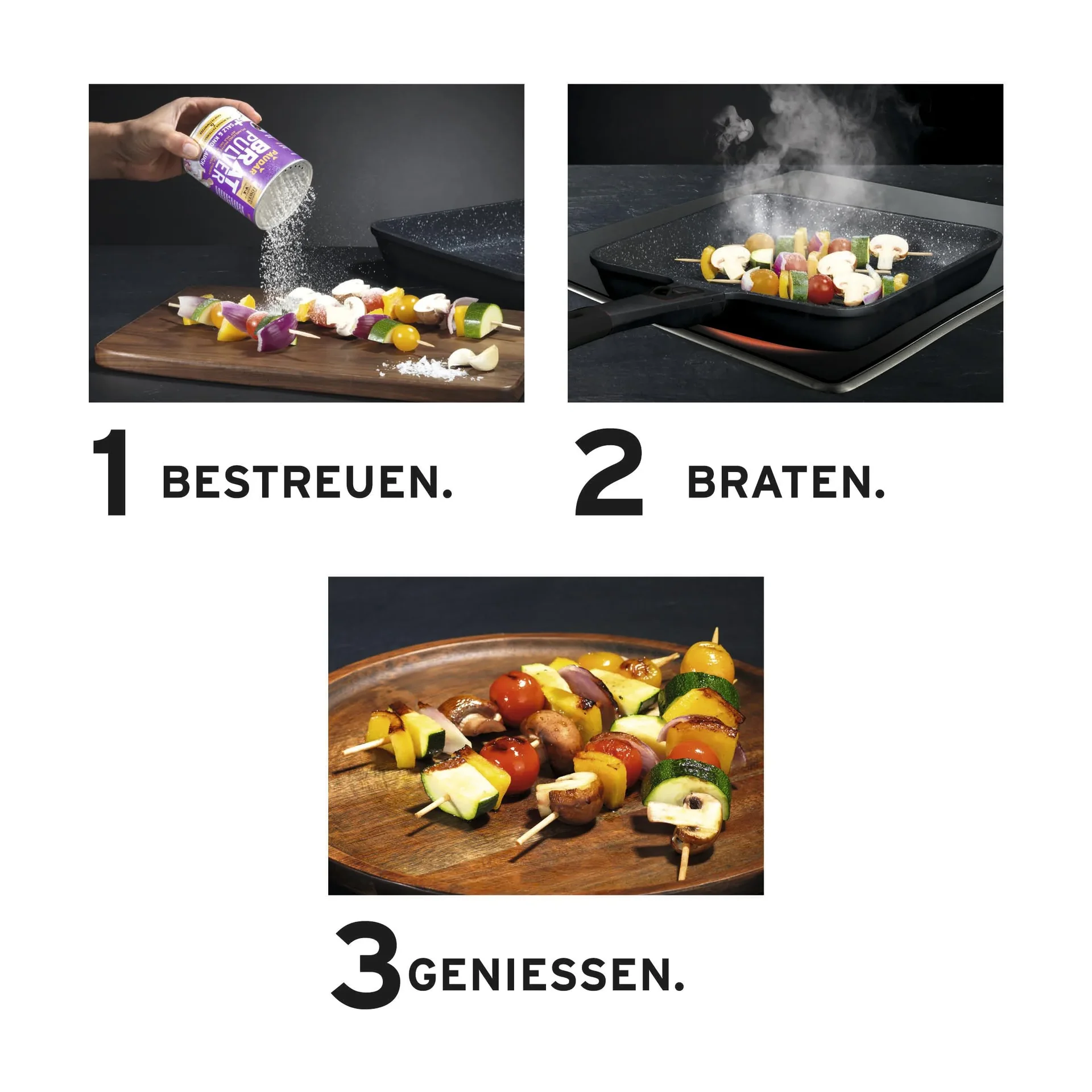 Pflanzliches Bratfett-Pulver, „PAUDAR“, mit Knoblauch und Salz, 175 g - 1