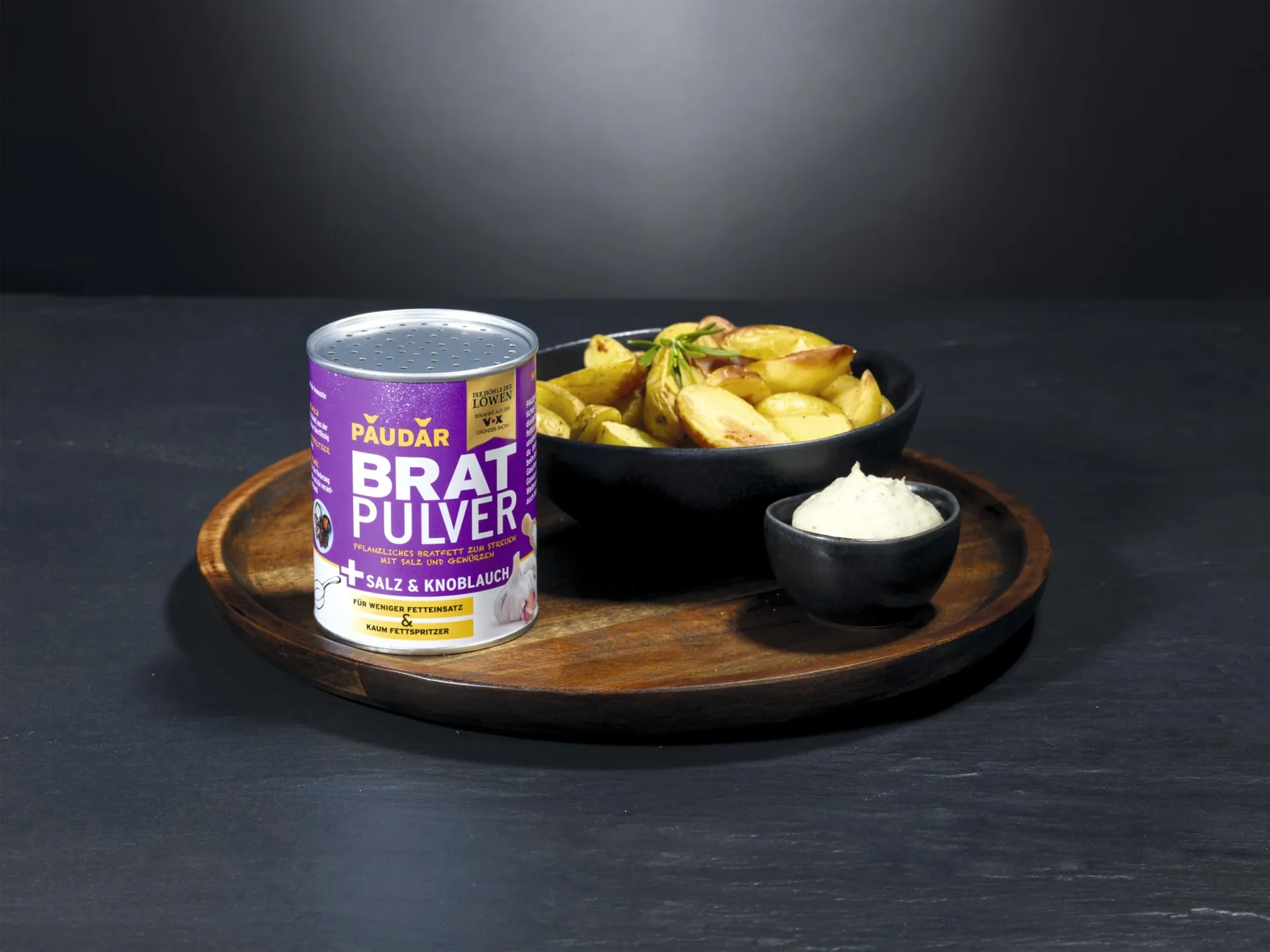 Pflanzliches Bratfett-Pulver, „PAUDAR“, mit Knoblauch und Salz, 175 g - 7