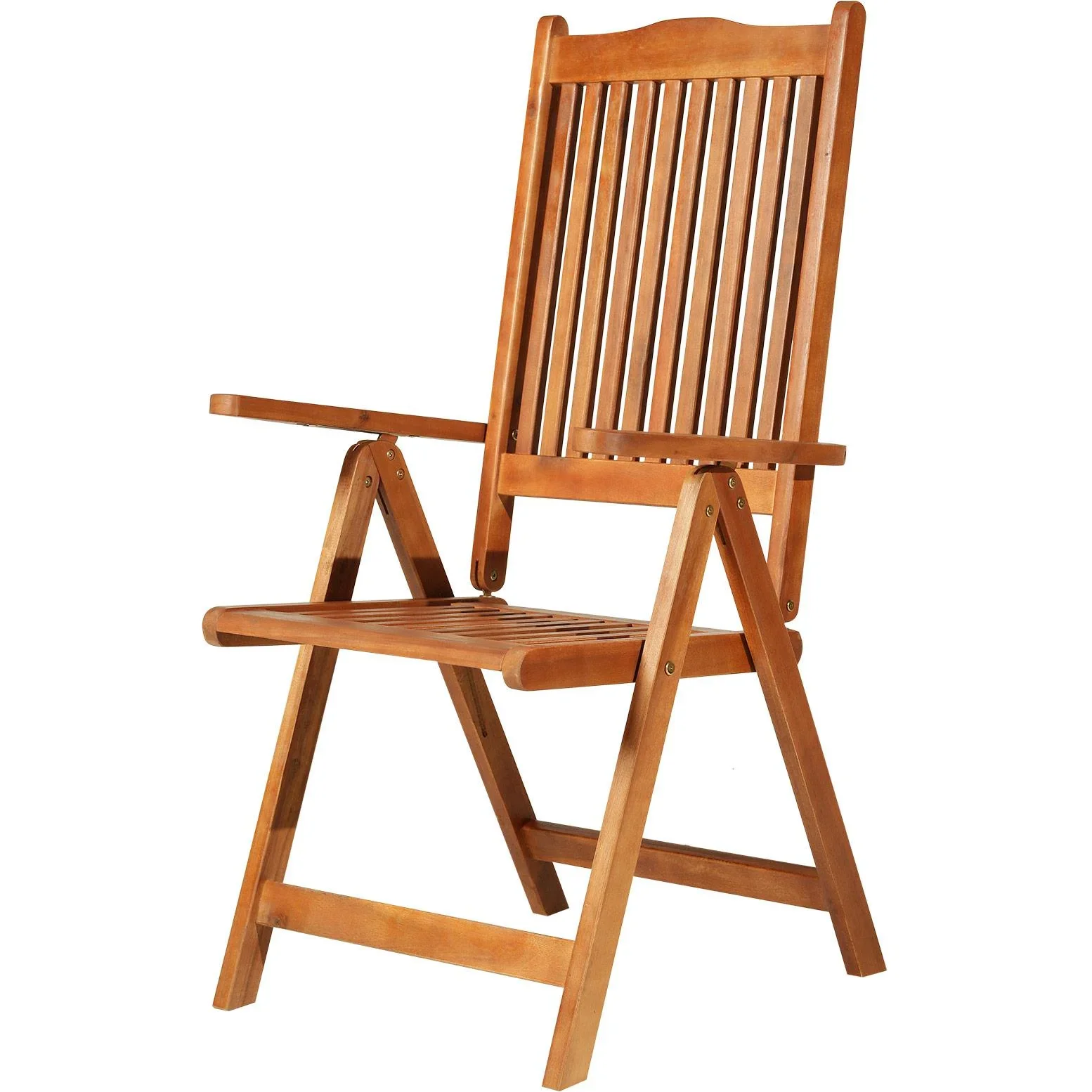 Klappstuhl Gartensessel Gartenmöbel 5-Fach verstellbar Akazienholz geölt 64 x 55 x 110 cm - 2