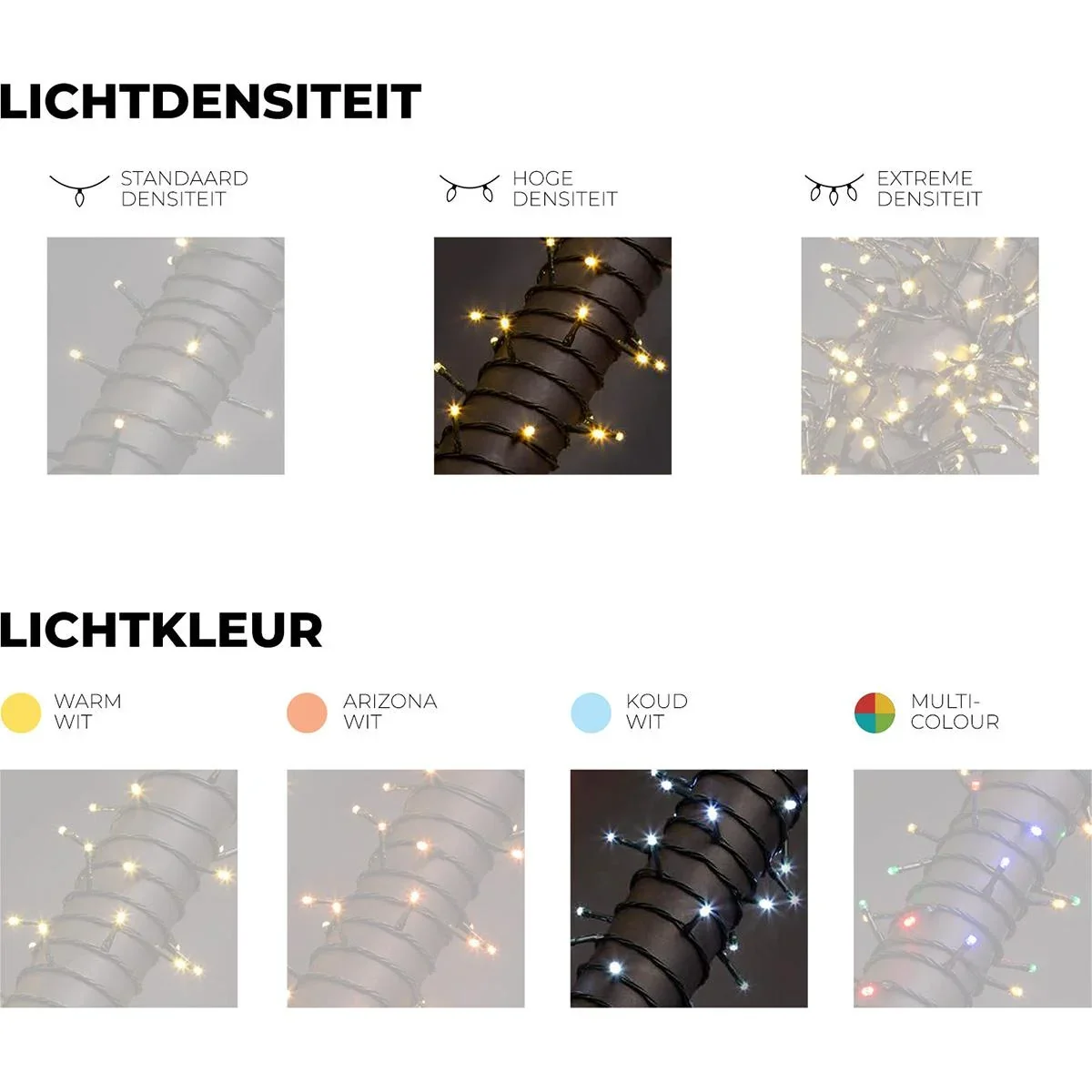 Vellight Weihnachtsbeleuchtung - 20m - 300 LEDs - Weiß - Innen & Außen - 1