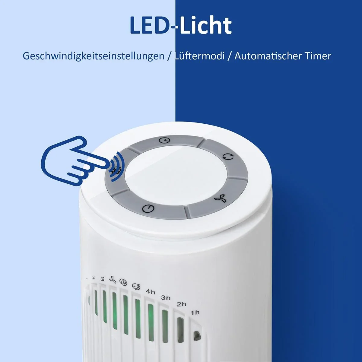 Turmventilator mit 3 Belüftungsstufen weiß - 4