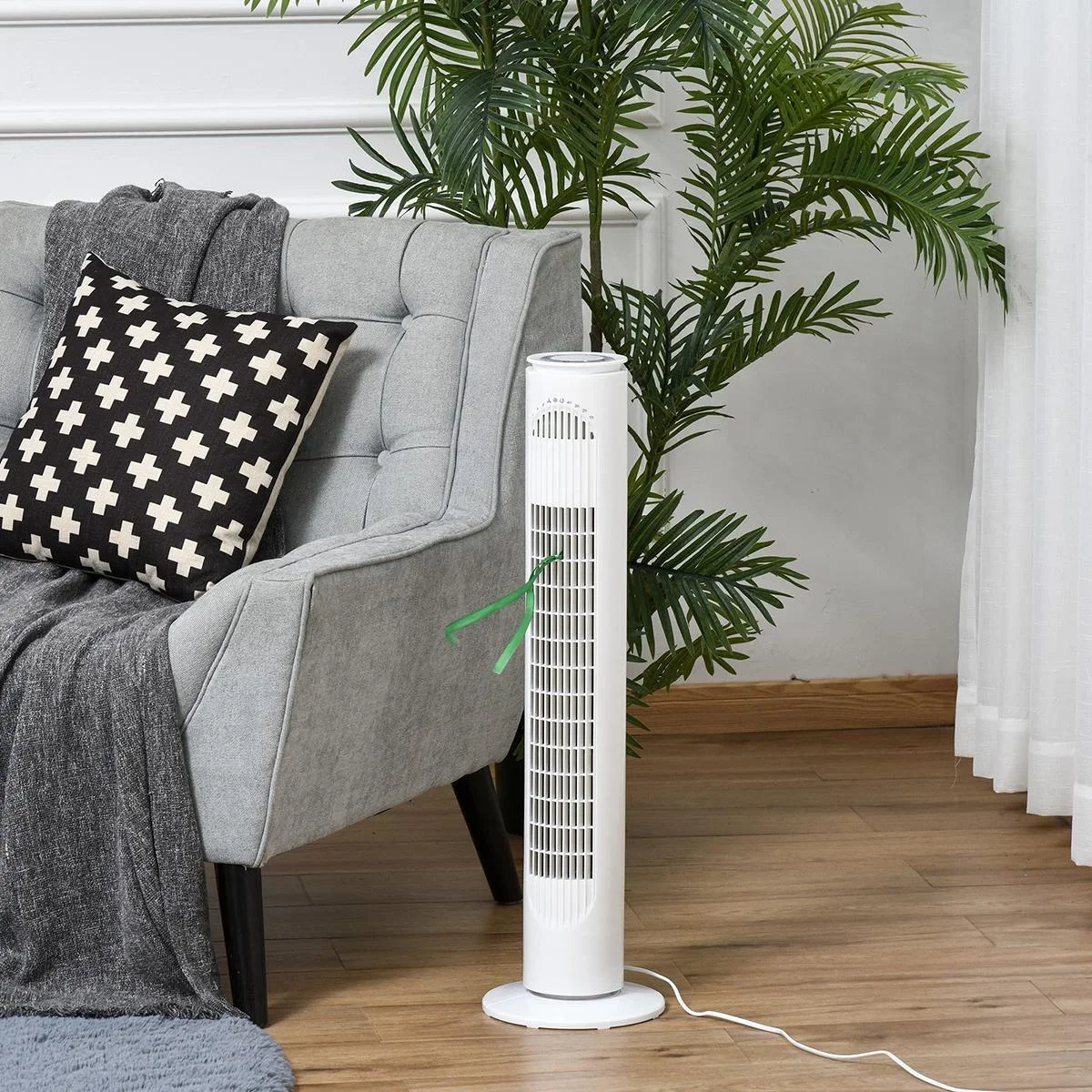 Turmventilator mit 3 Belüftungsstufen weiß - 6