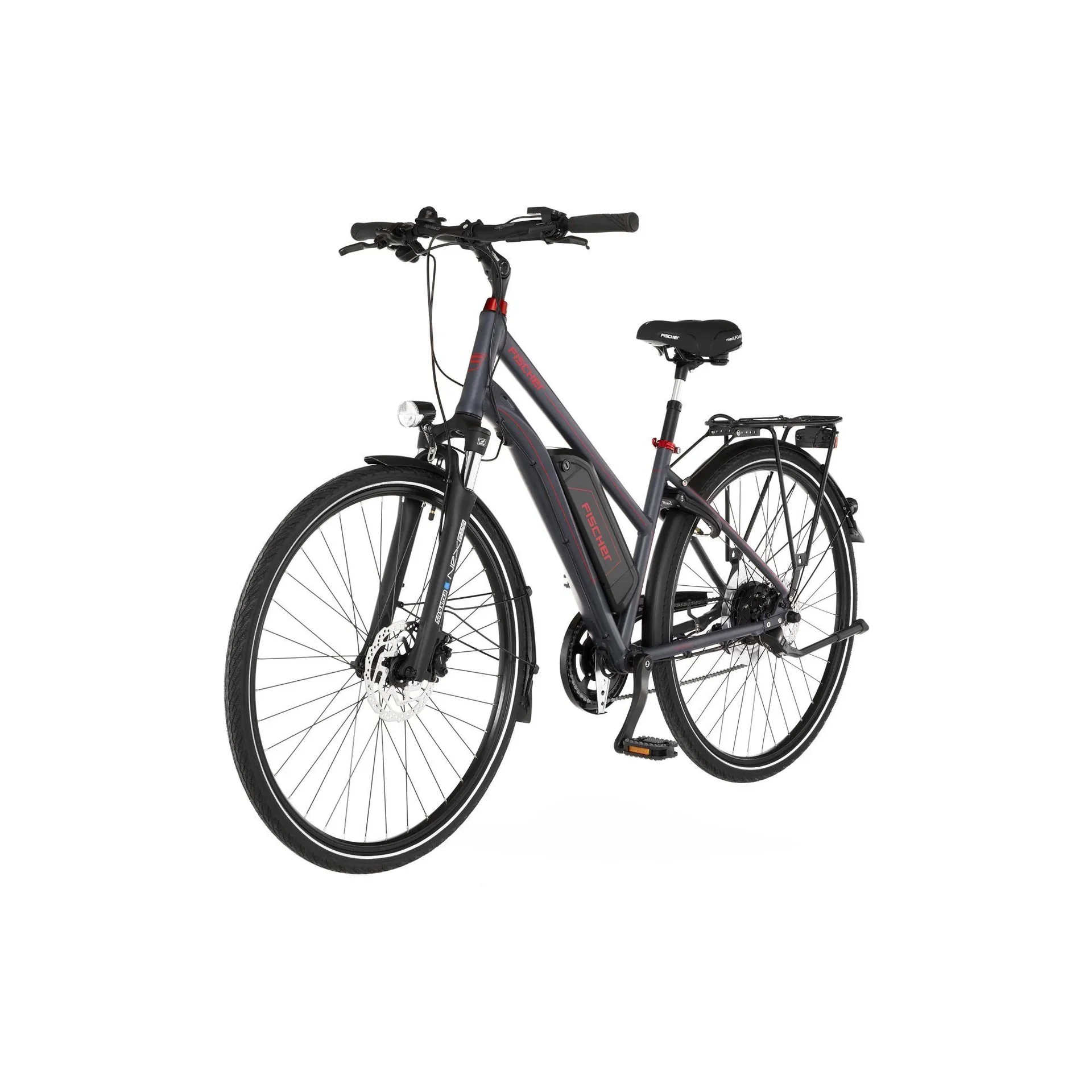 Damen E-Bike Trekking, 28 Zoll Rahmengröße 44 cm, 8-Gang Kettenschaltung, anthrazit matt, VIATOR 1.0 - 6