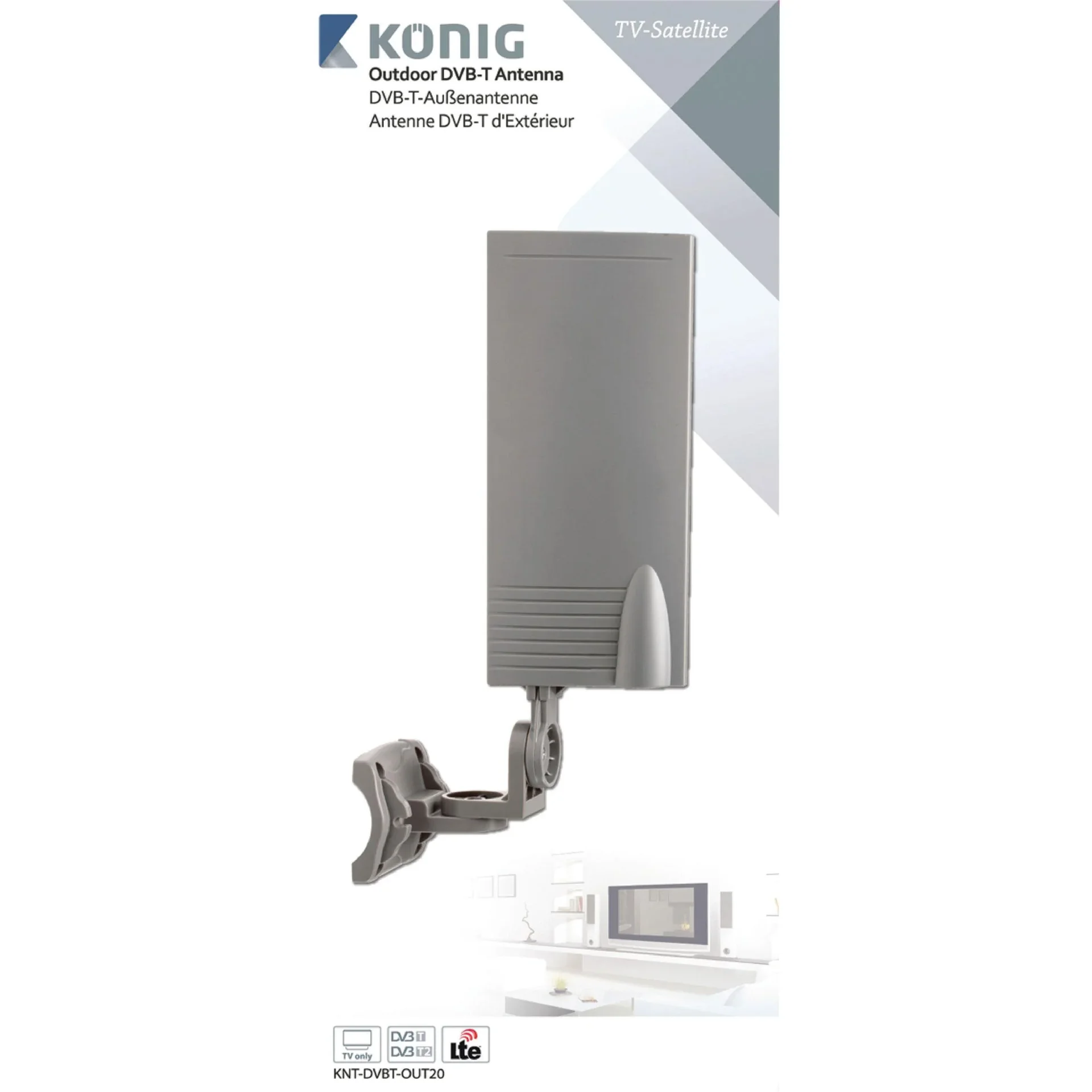 DVB-T/T2 Außenantenne 15 dB VHF / UHF - 0