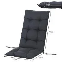 Satz von 6 Kissen für Stühle - 120x45x5cm - grün - 1