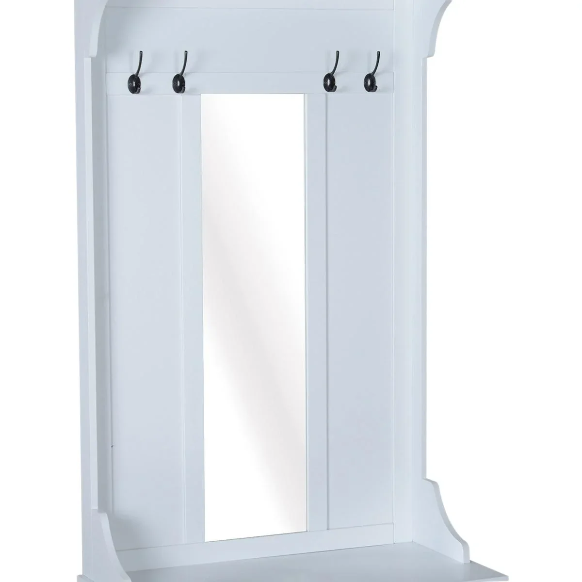 3-in-1 Flurgaderobe mit 4 Haken weiß - 4