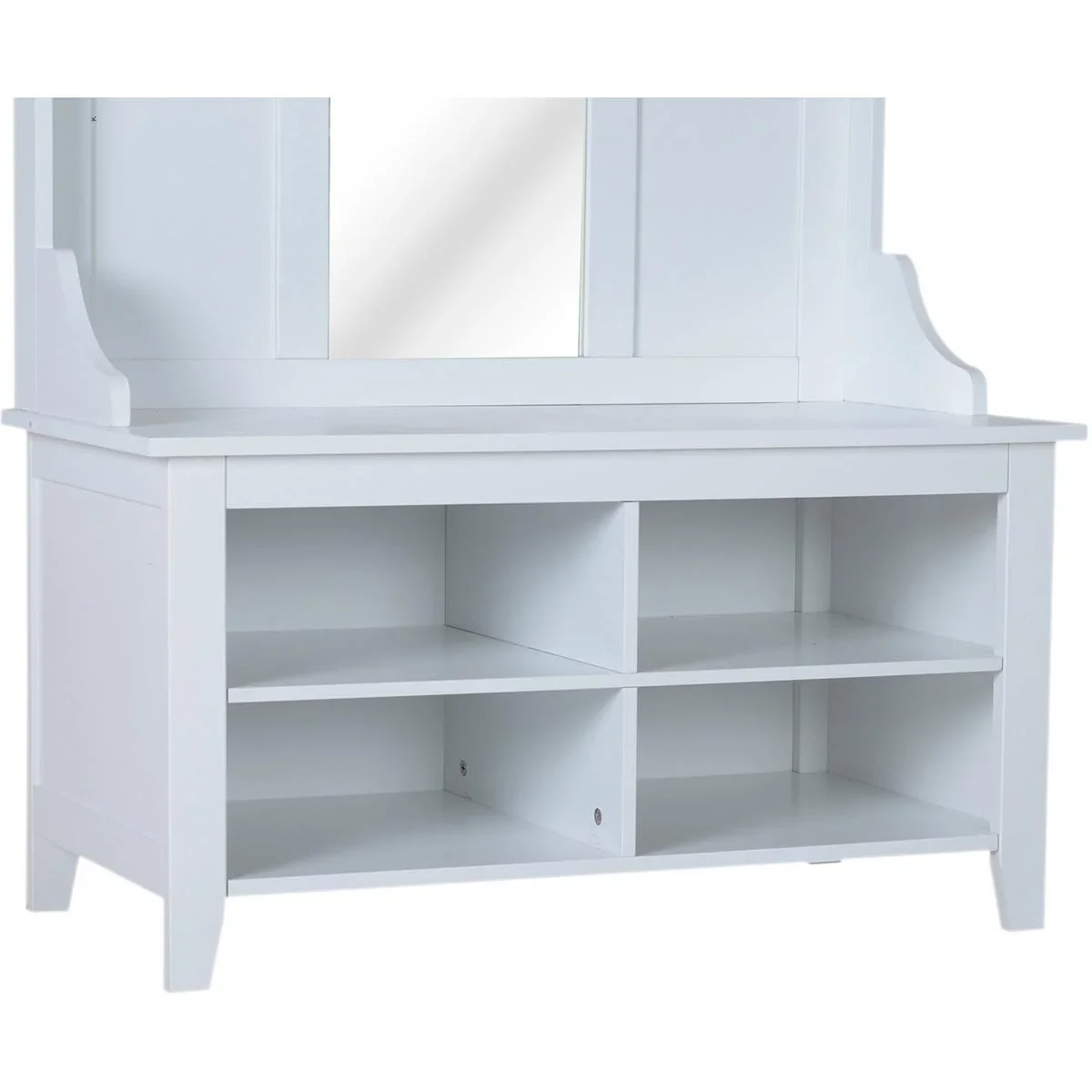 3-in-1 Flurgaderobe mit 4 Haken weiß - 5