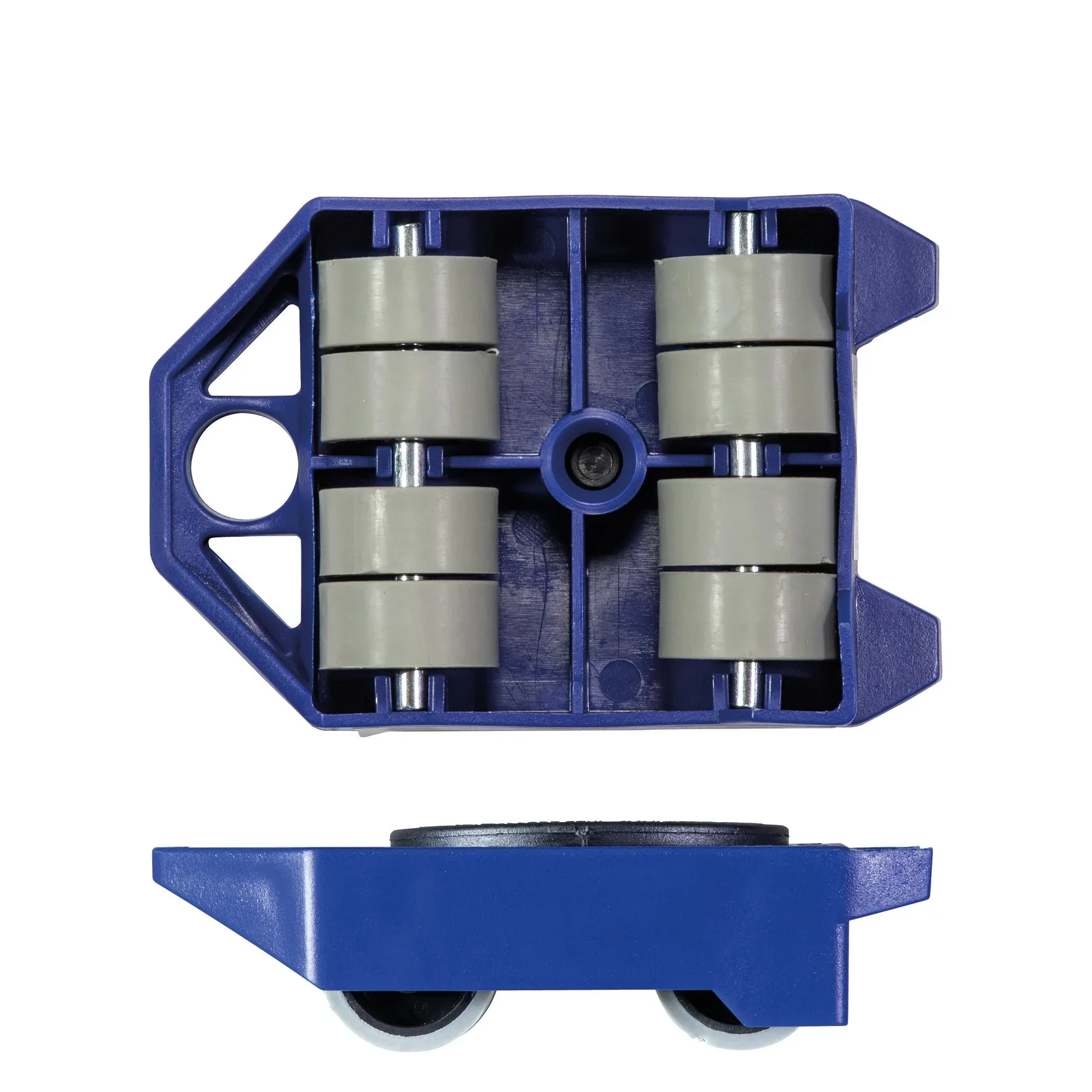 Transporthilfe MM 3171, 12 x 8 x 3,5 mm, softe Rollen Ø 30 mm, TÜV- & GS, kippsicher, Drehteller, Tragkraft 200 kg - 1