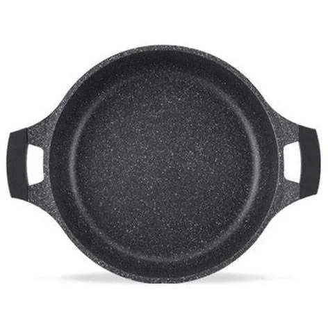 Suppenauflauf aus Marmor - Mit Glasdeckel schwarz - 30 CM - 1