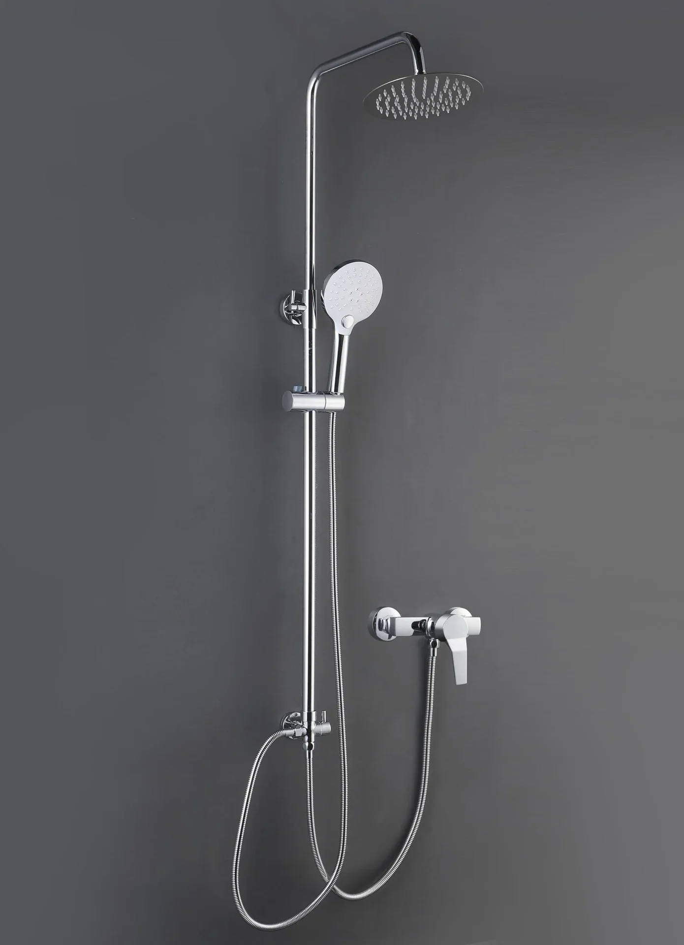 Duscharmatur Einhand-Brausearmatur aus rostfreiem Edelstahl G 1/2 individuell einsetzbar - 0