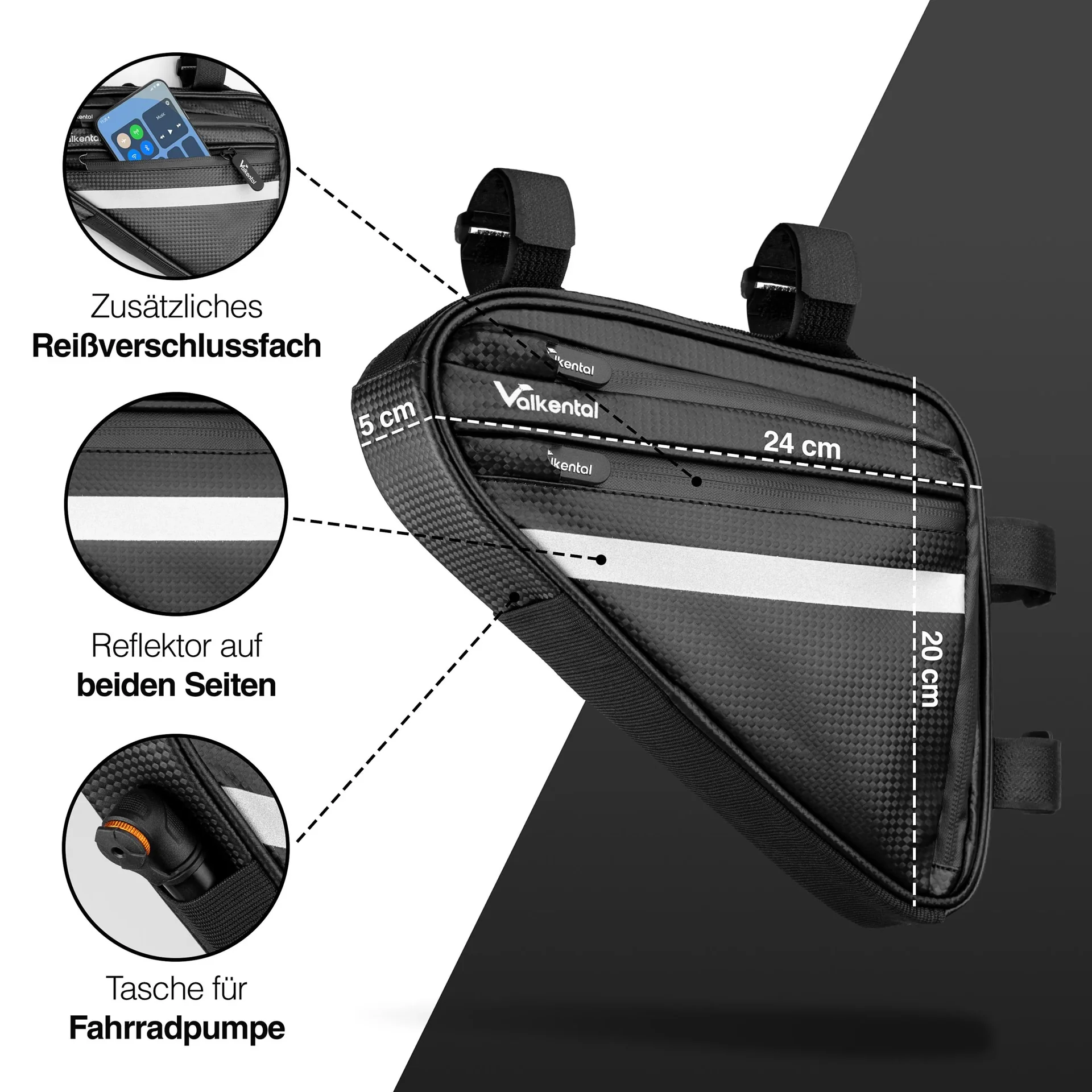 Triangle Bag, Schwarz - 2