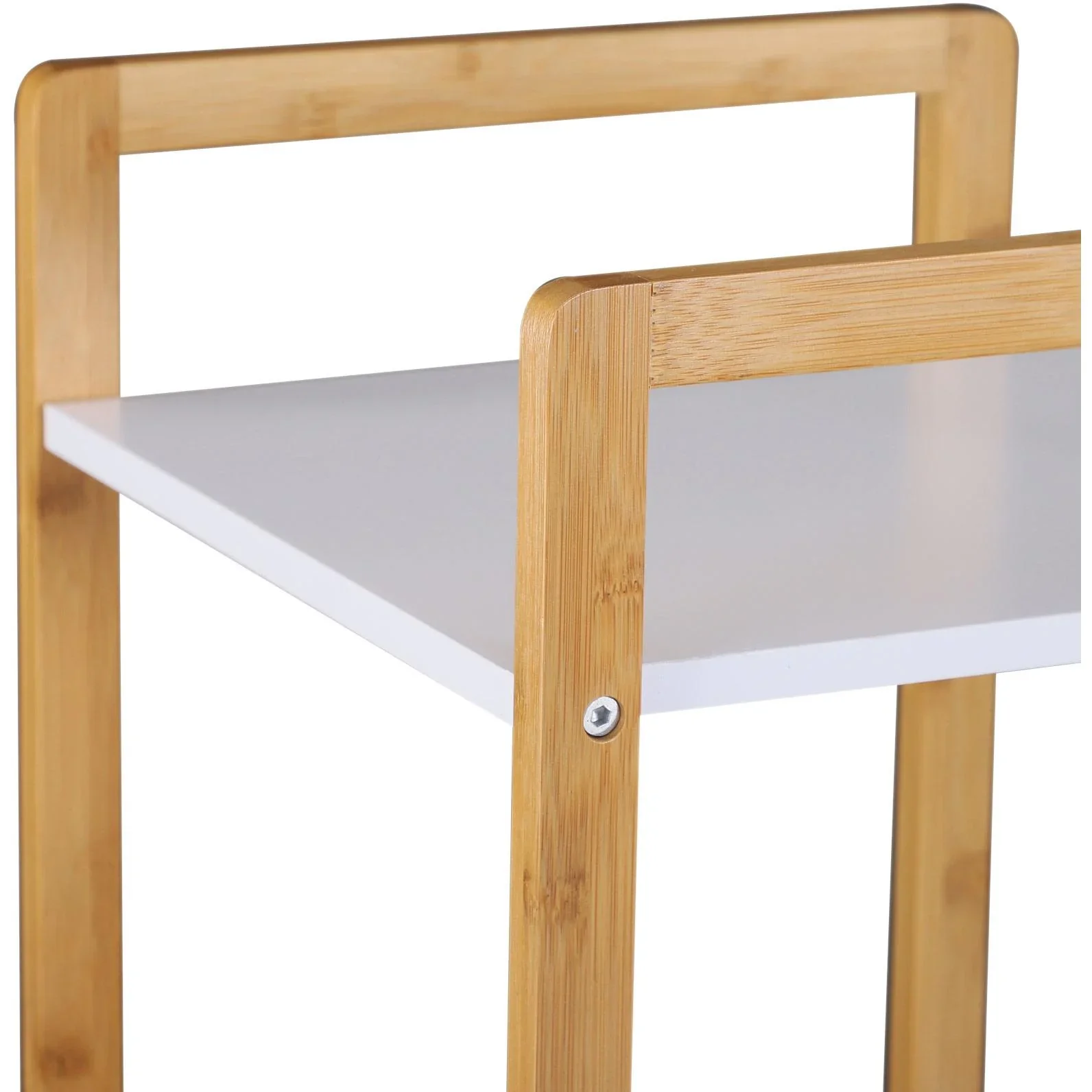 Badregal Standregal Lagerregal Küchenregal 5 Ablagen Bambus + MDF 32 x 30 x 130 cm - 0