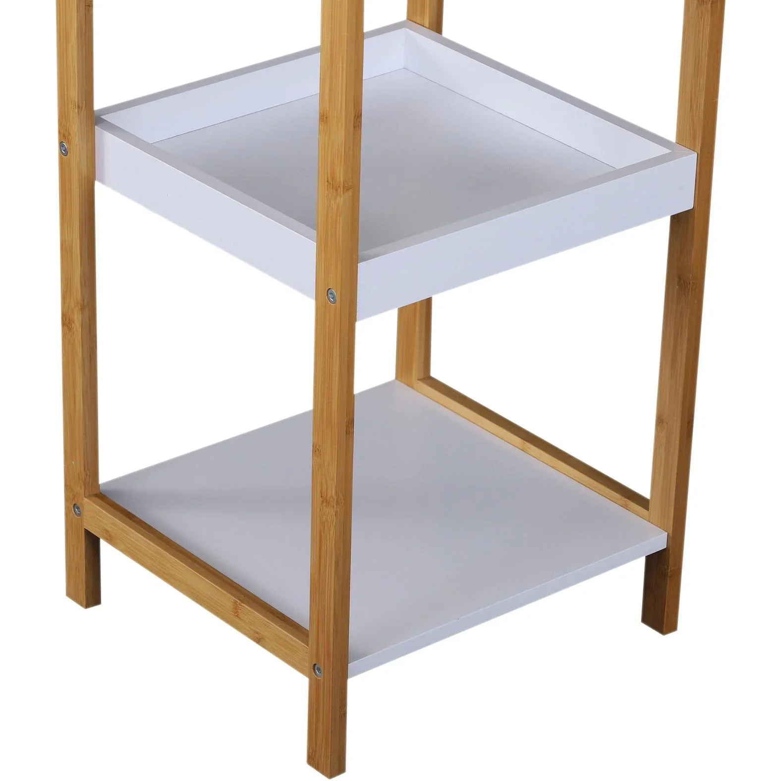 Badregal Standregal Lagerregal Küchenregal 5 Ablagen Bambus + MDF 32 x 30 x 130 cm - 1