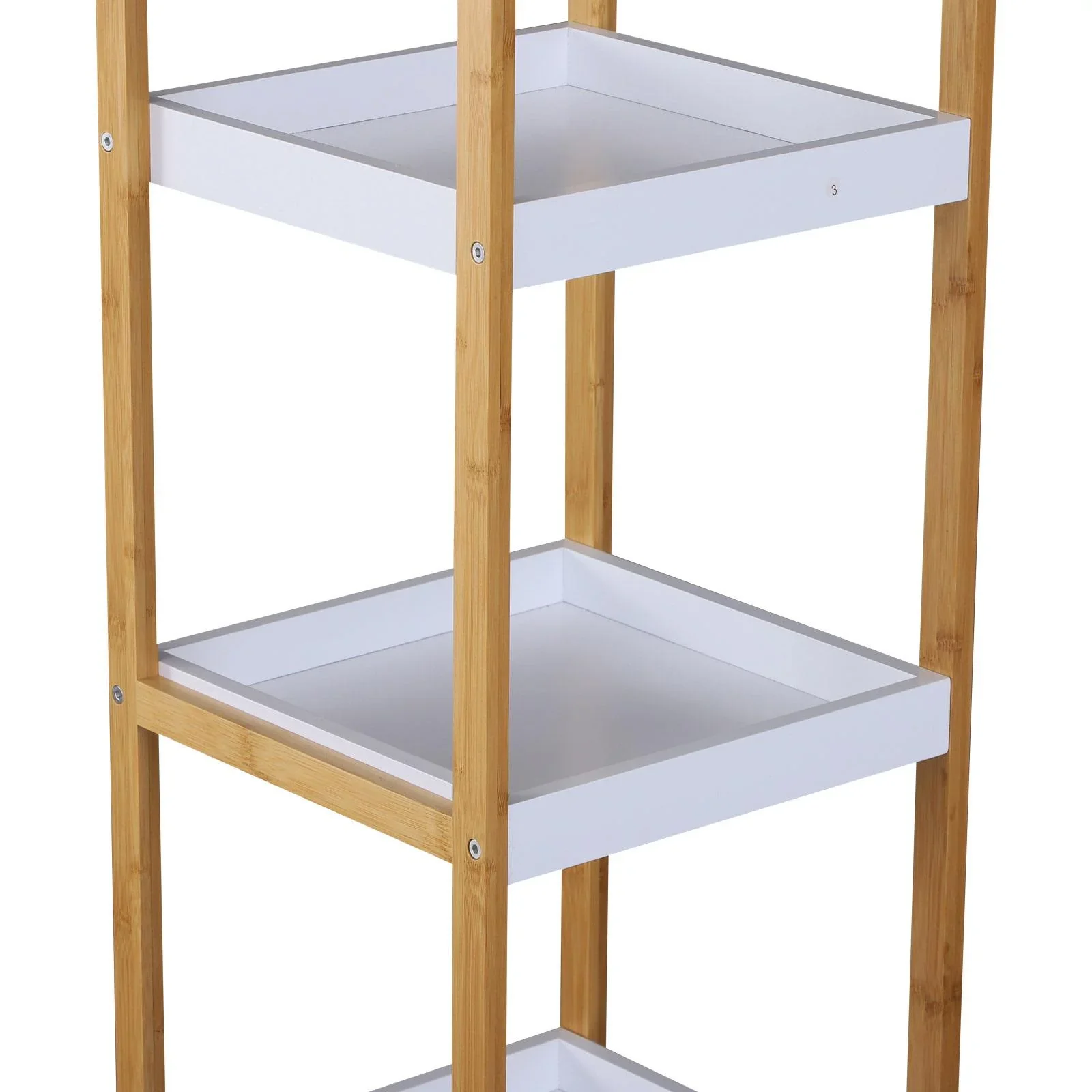 Badregal Standregal Lagerregal Küchenregal 5 Ablagen Bambus + MDF 32 x 30 x 130 cm - 4