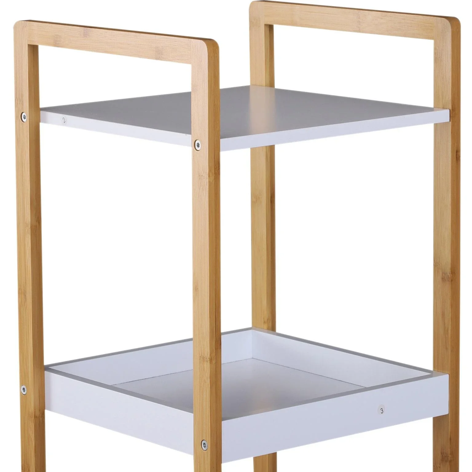 Badregal Standregal Lagerregal Küchenregal 5 Ablagen Bambus + MDF 32 x 30 x 130 cm - 5