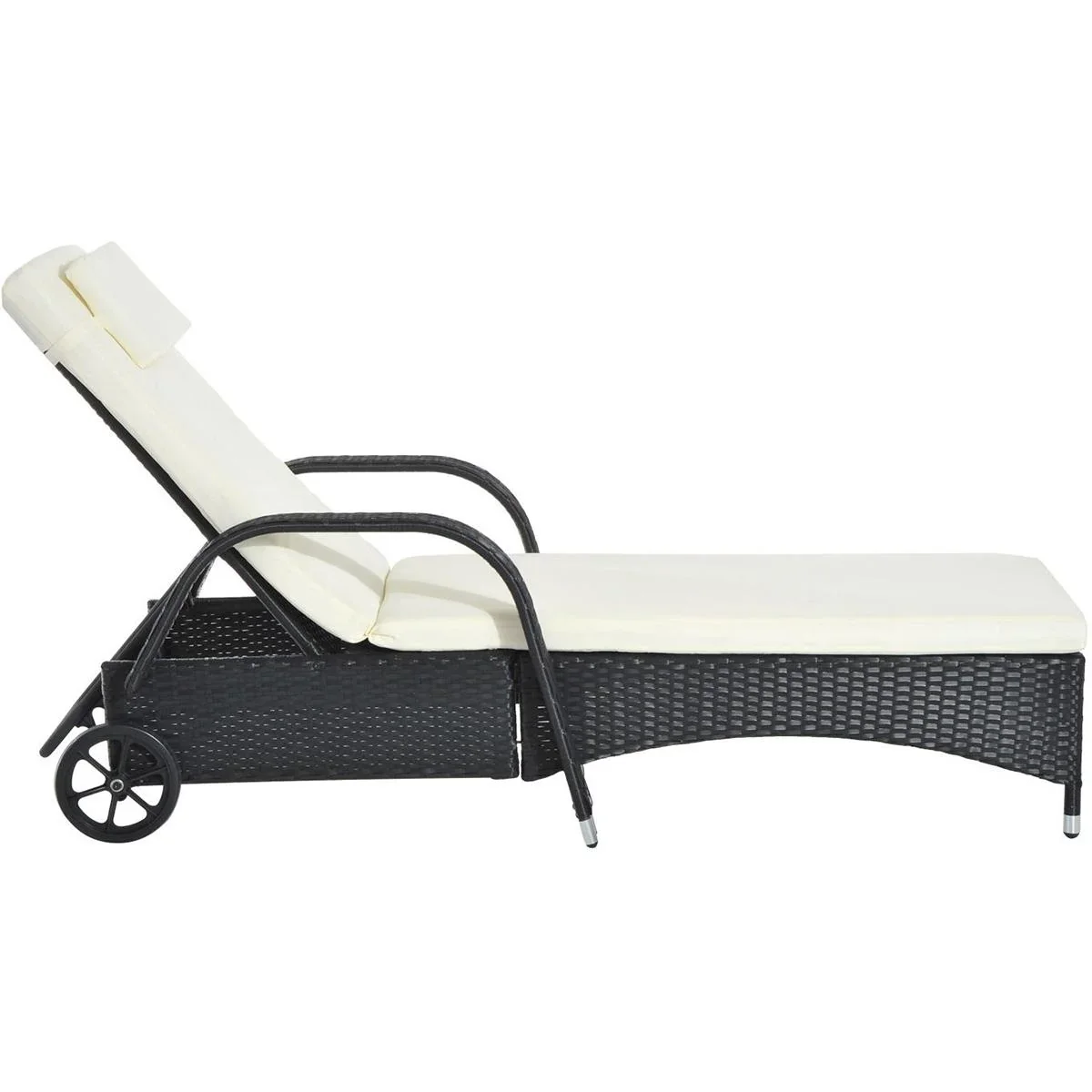 Mobile Rattanliege für den Garten - 2