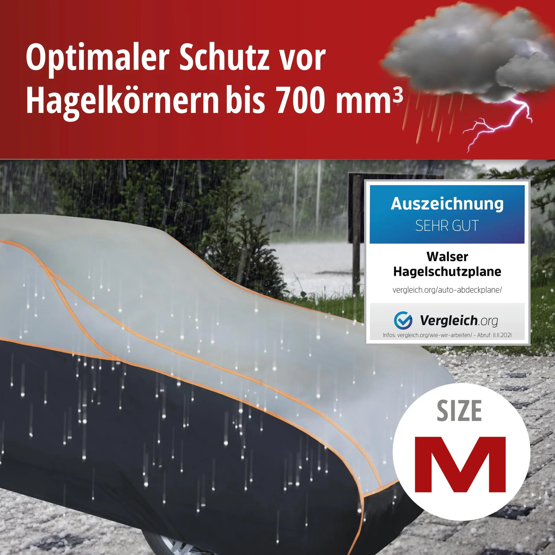 Hagelschutz Perma Protect SUV - Größe M - 460x175x145cm - 4
