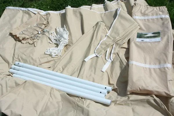 Sonnensegel  Pyramide für Camping und Freizeit Set - 1