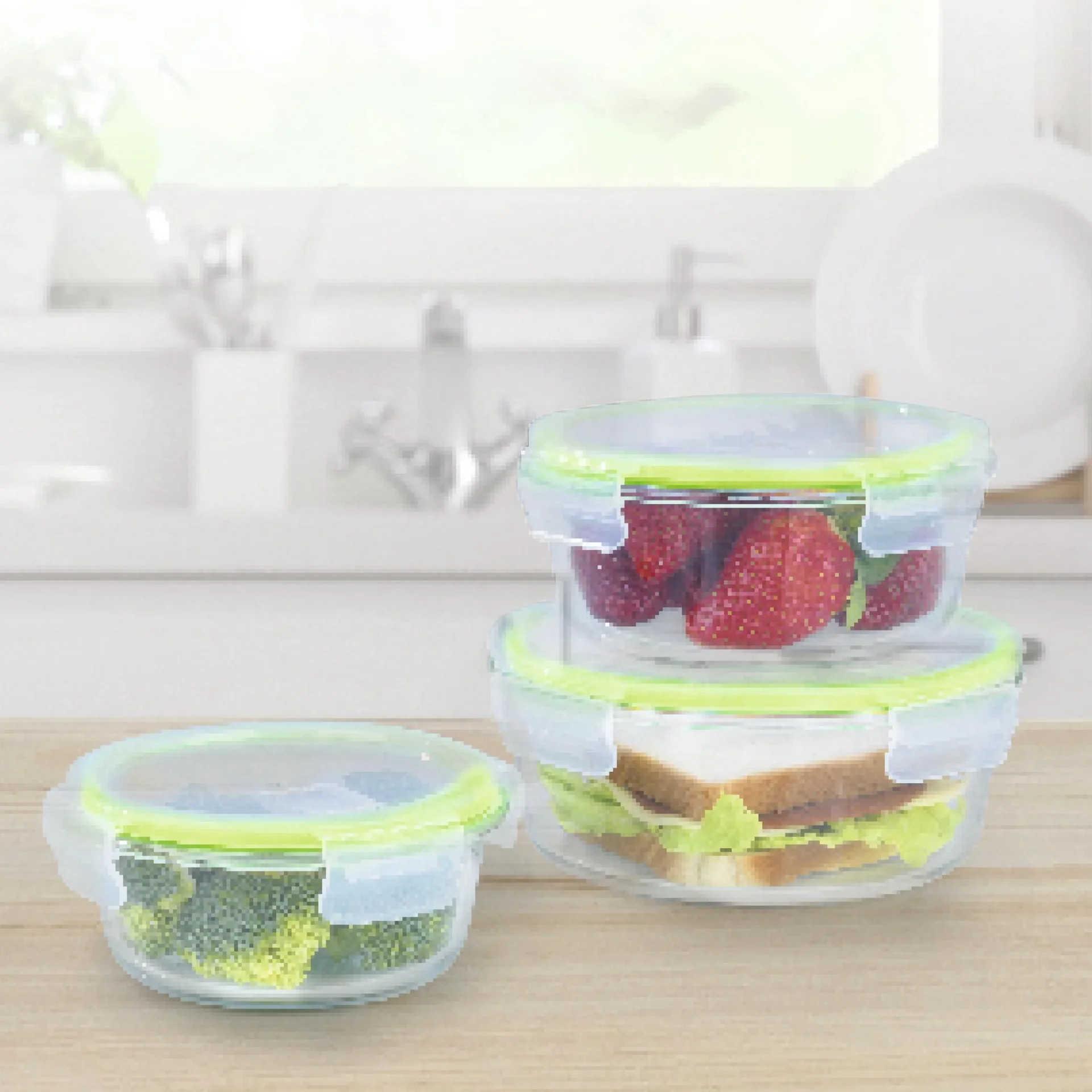 Glas Frischhaltedosen "Klick it", rund, 6-teilig - 7