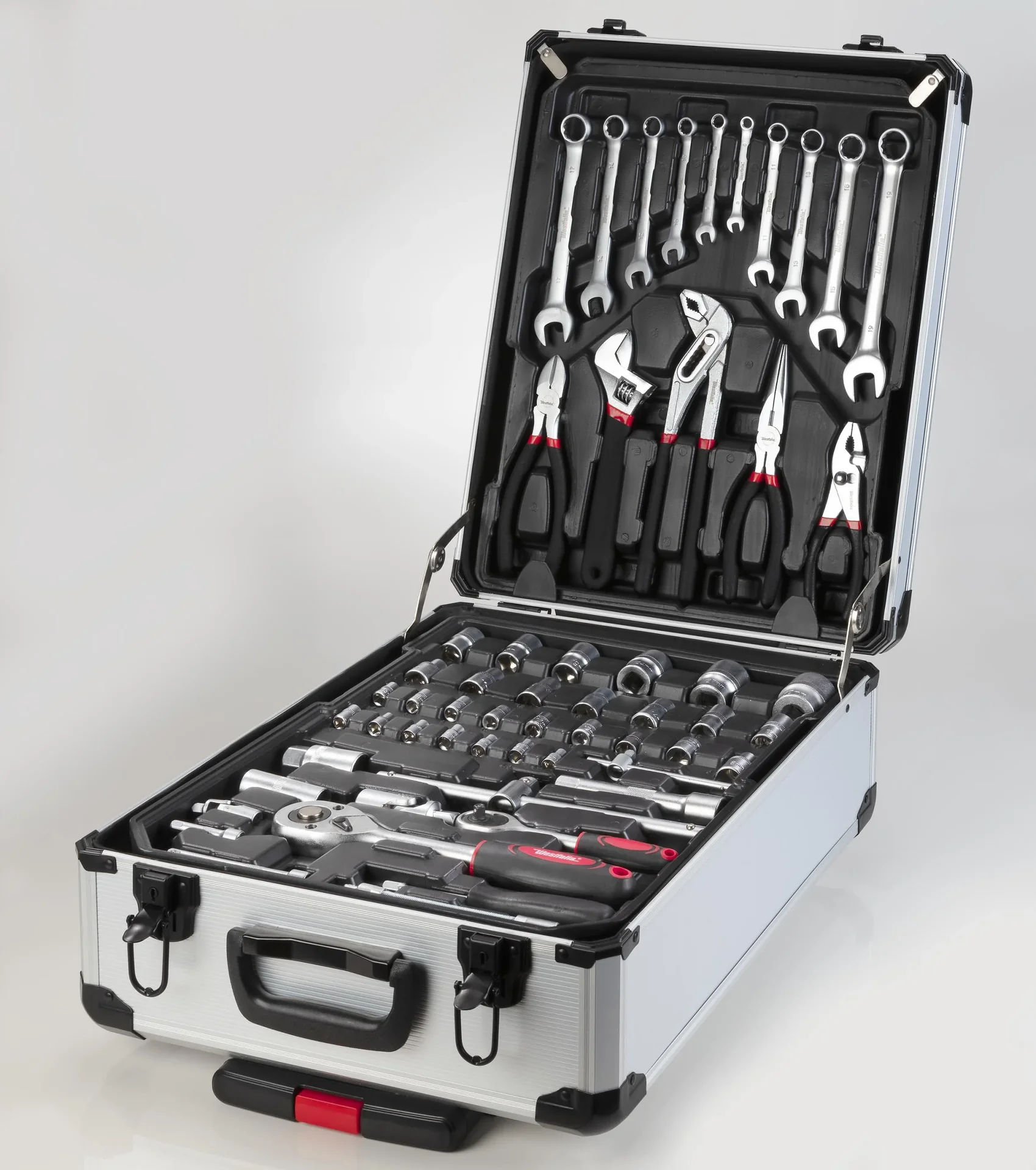 Werkzeugkoffer auf Rollen, bestückt, 186-teilig - 5