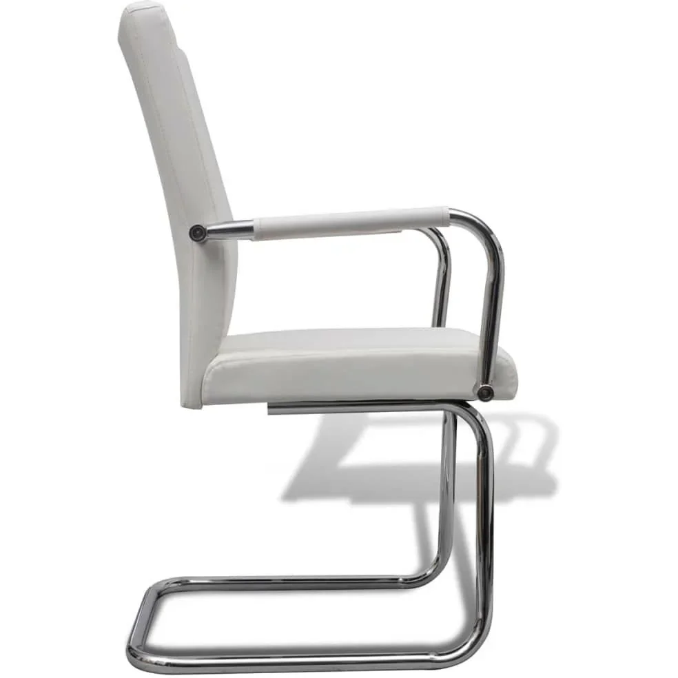 Esszimmerstühle 2-Sitzer Kunstleder weiß - 2