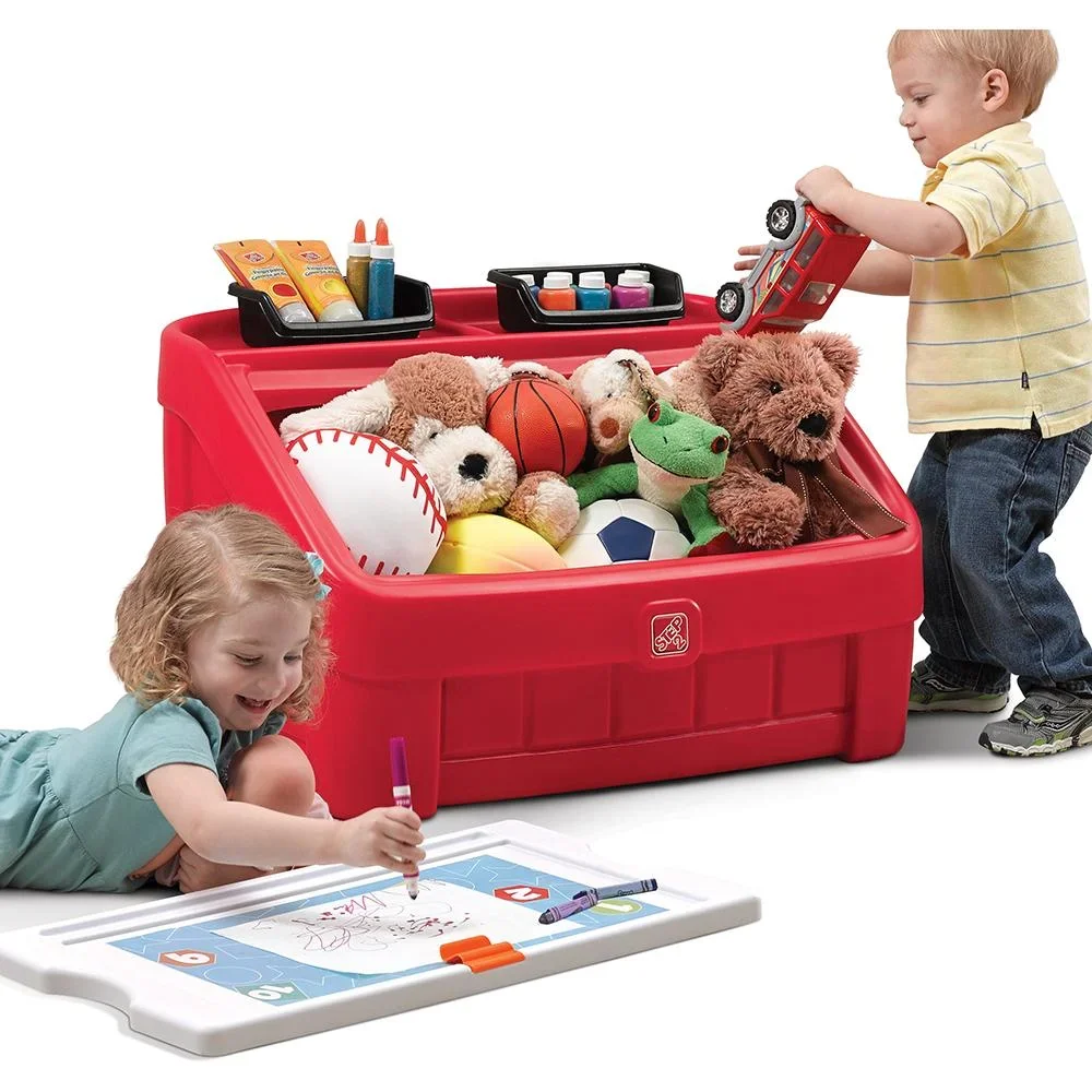 2-in-1 Toy Box & Art Deckel - 4